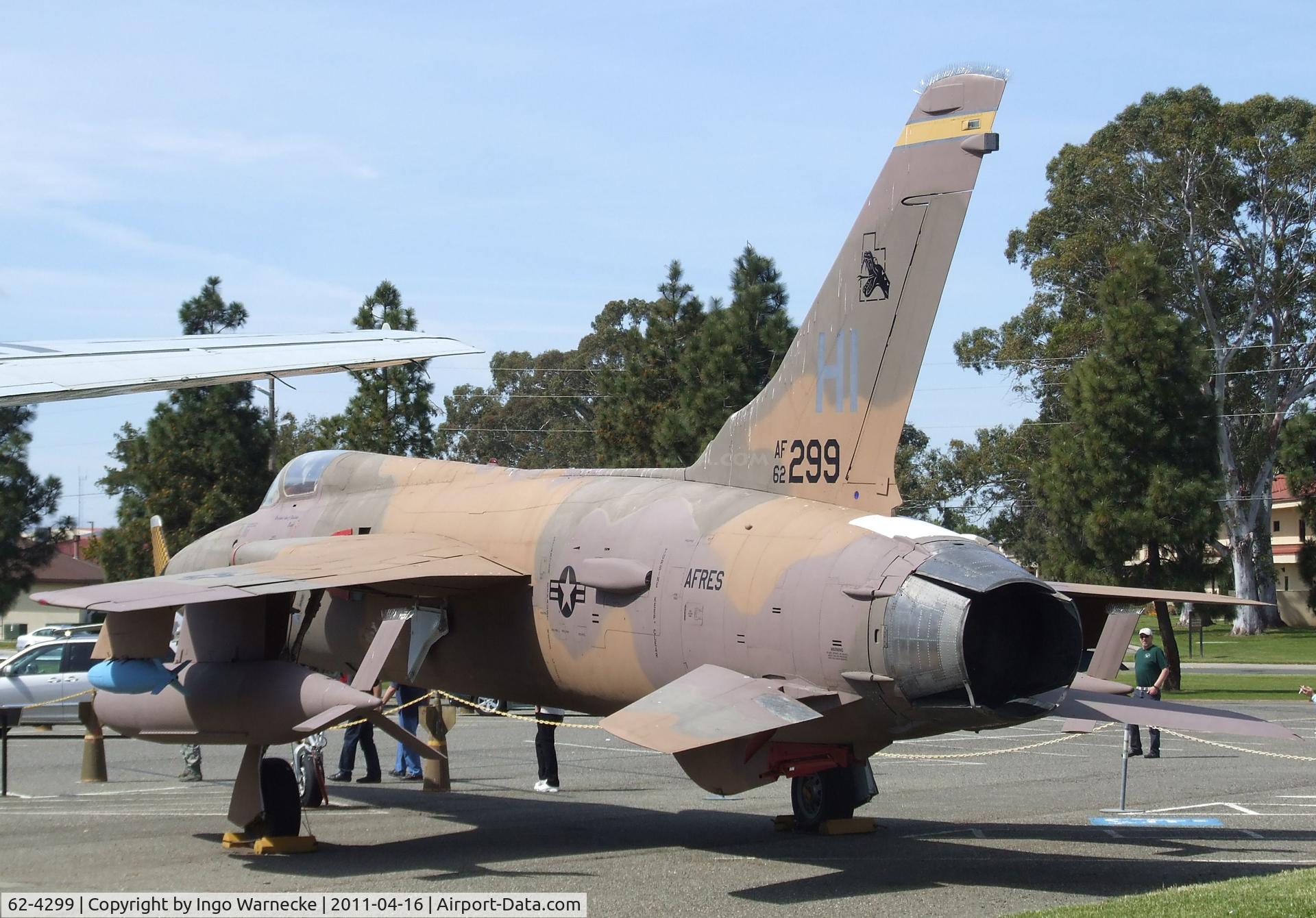 62-4299, 1962 Republic F-105D Thunderchief C/N D498, Republic F-105D Thunderchief at the Travis Air Museum, Travis AFB Fairfield CA