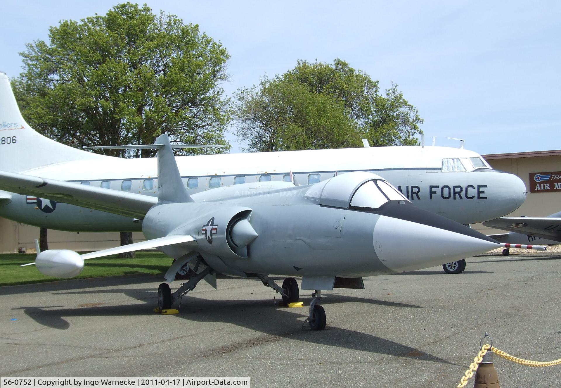 56-0752, 1956 Lockheed F-104A Starfighter C/N 183-1040, Lockheed F-104A Starfighter at the Travis Air Museum, Travis AFB Fairfield CA