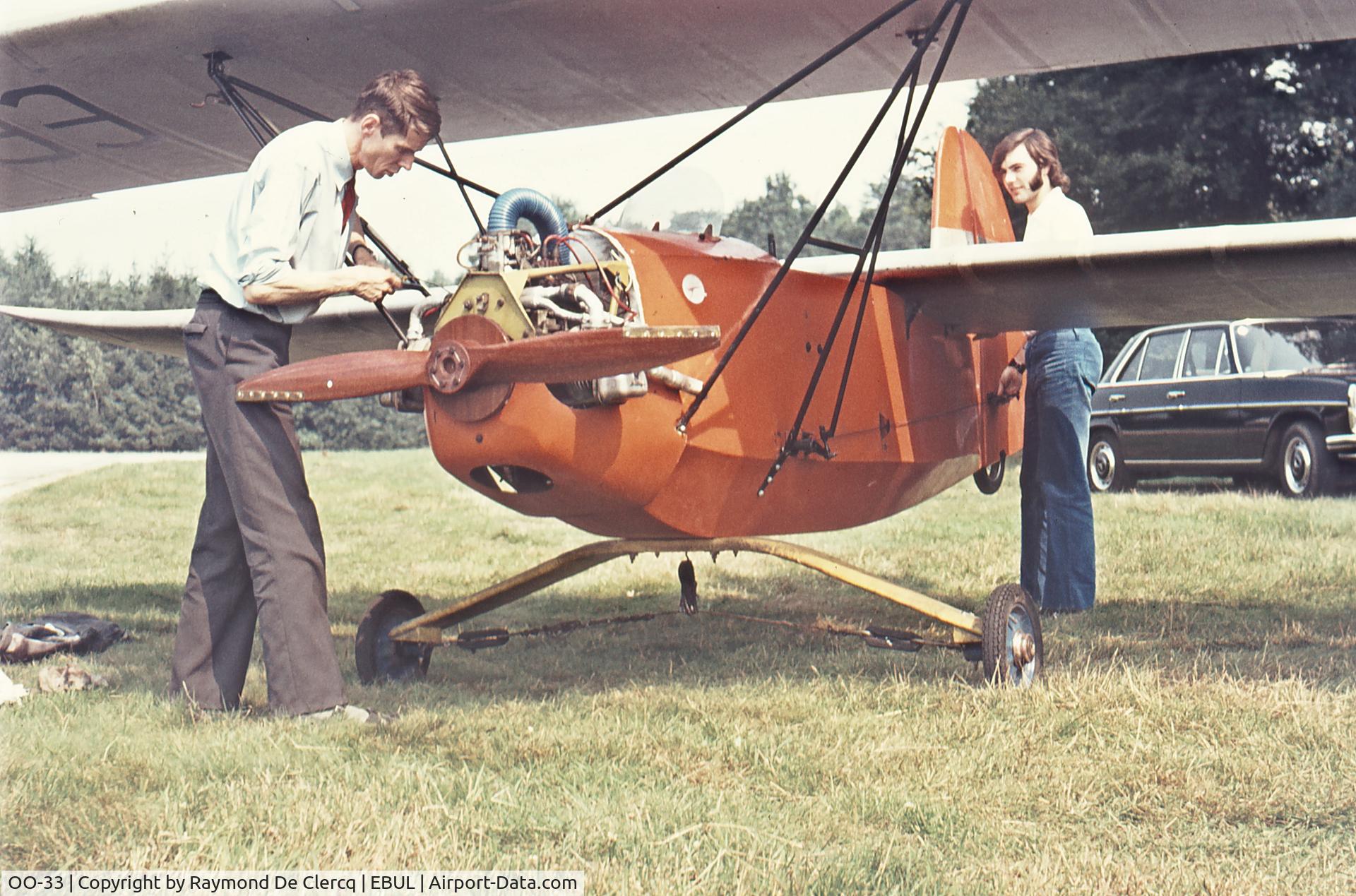 OO-33, Mignet HM.293 Pou-du-Ciel C/N Not found OO-33, Summer 1970