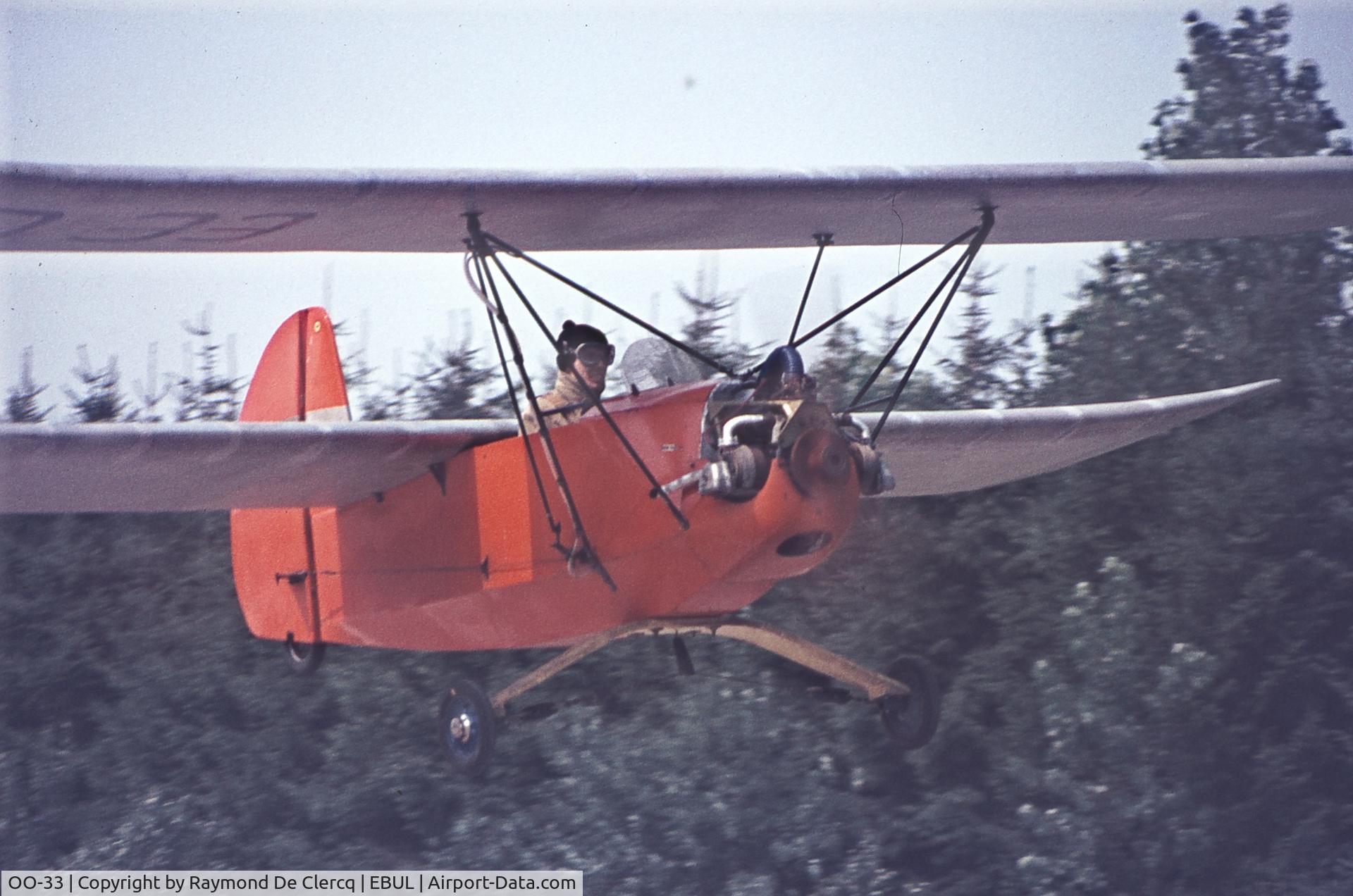 OO-33, Mignet HM.293 Pou-du-Ciel C/N Not found OO-33, Flown by Paul Verplancke at Ursel in 1970