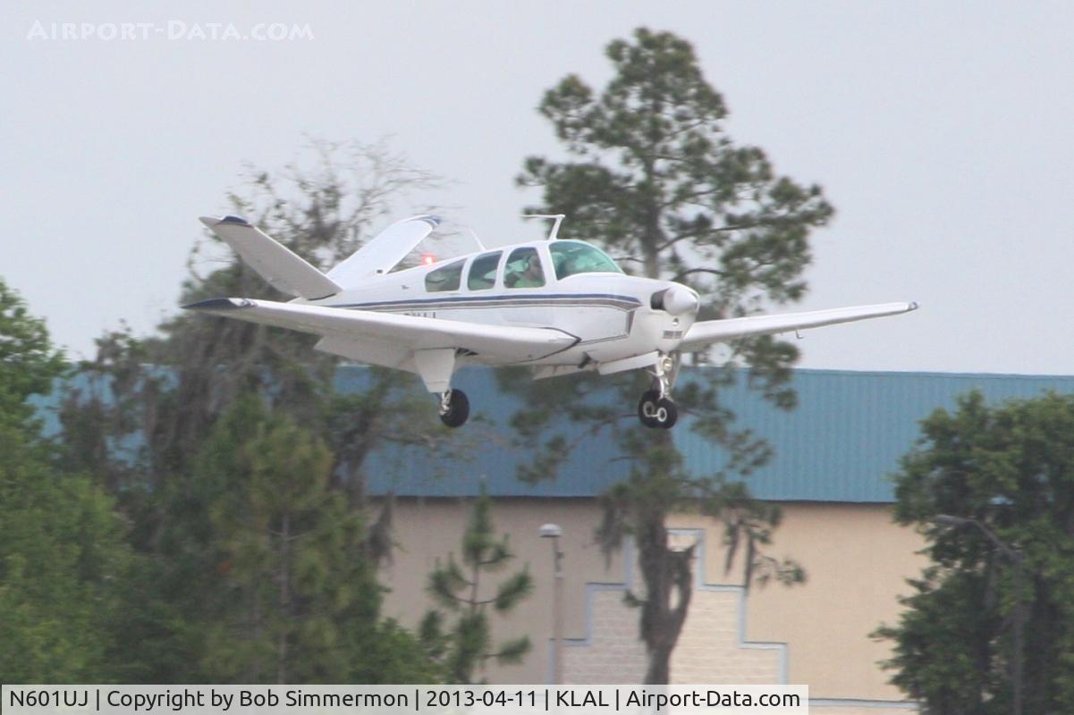 N601UJ, 1966 Beech V35 Bonanza C/N D-8117, Arriving at Sun N Fun 2013 - Lakeland, FL