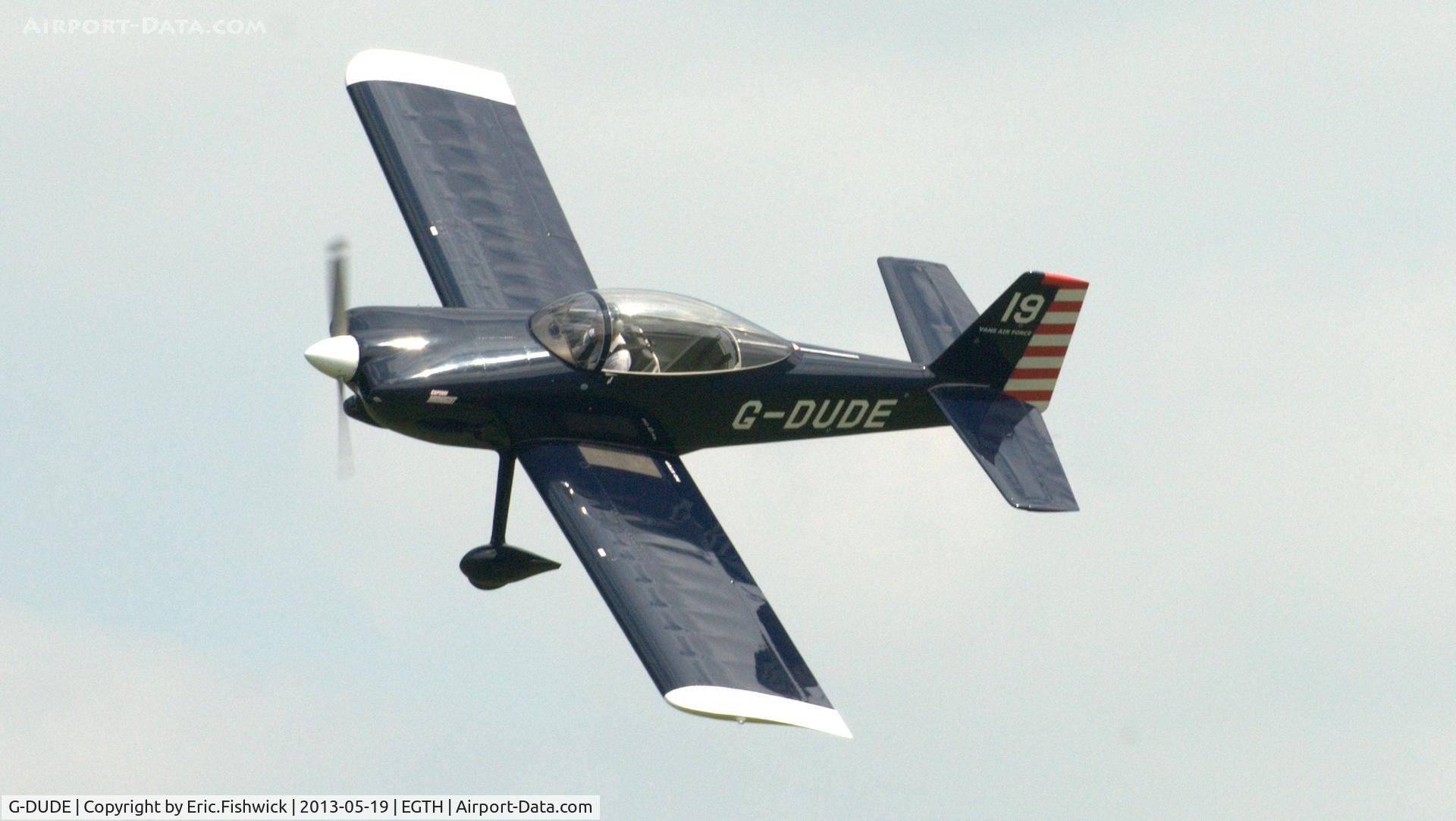 G-DUDE, 2004 Vans RV-8 C/N PFA 303-13246, G-DUDE at Shuttleworth Flying Day and LAA Party in the Park, May 2013.