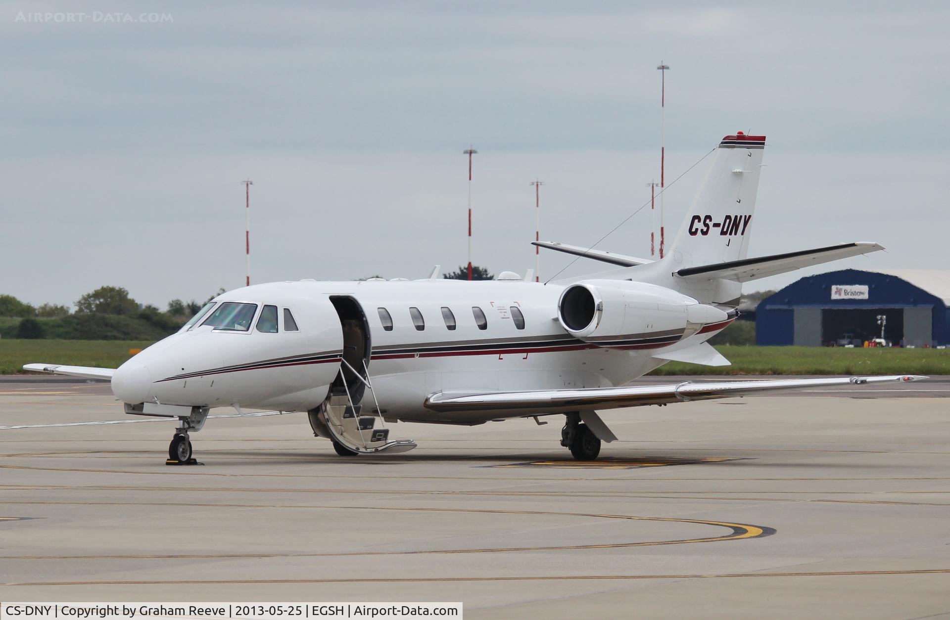 CS-DNY, 2001 Cessna 560XL Citation Excel C/N 560-5216, Parked at Norwich.