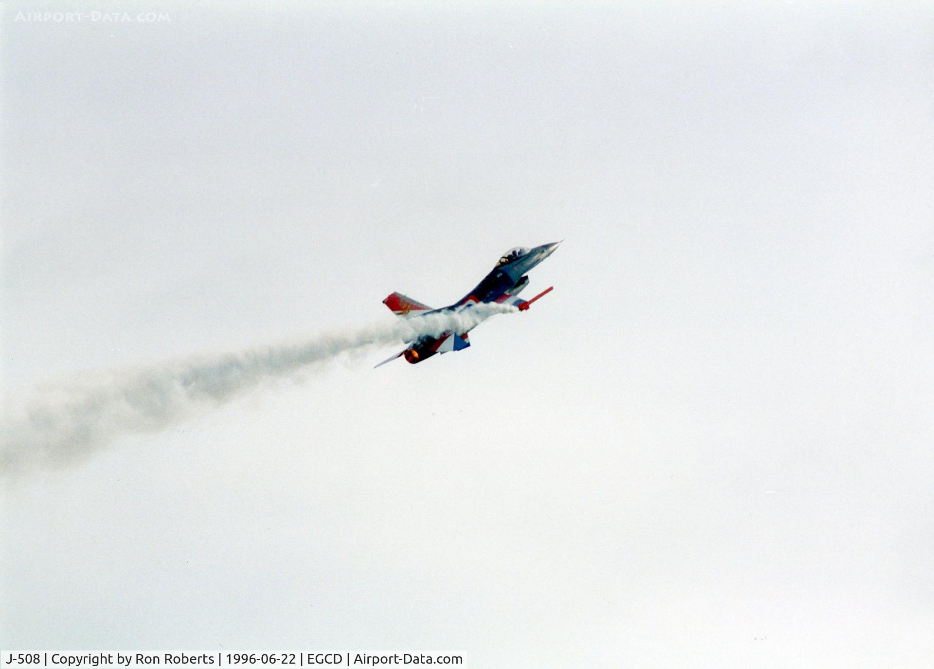J-508, 1987 Fokker F-16A Fighting Falcon C/N 6D-147, The Royal Netherlands Air Force F16