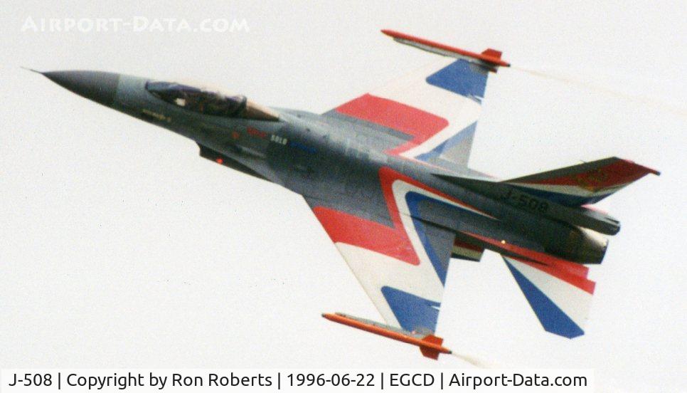 J-508, 1987 Fokker F-16A Fighting Falcon C/N 6D-147, The Royal Netherlands Air Force F16
