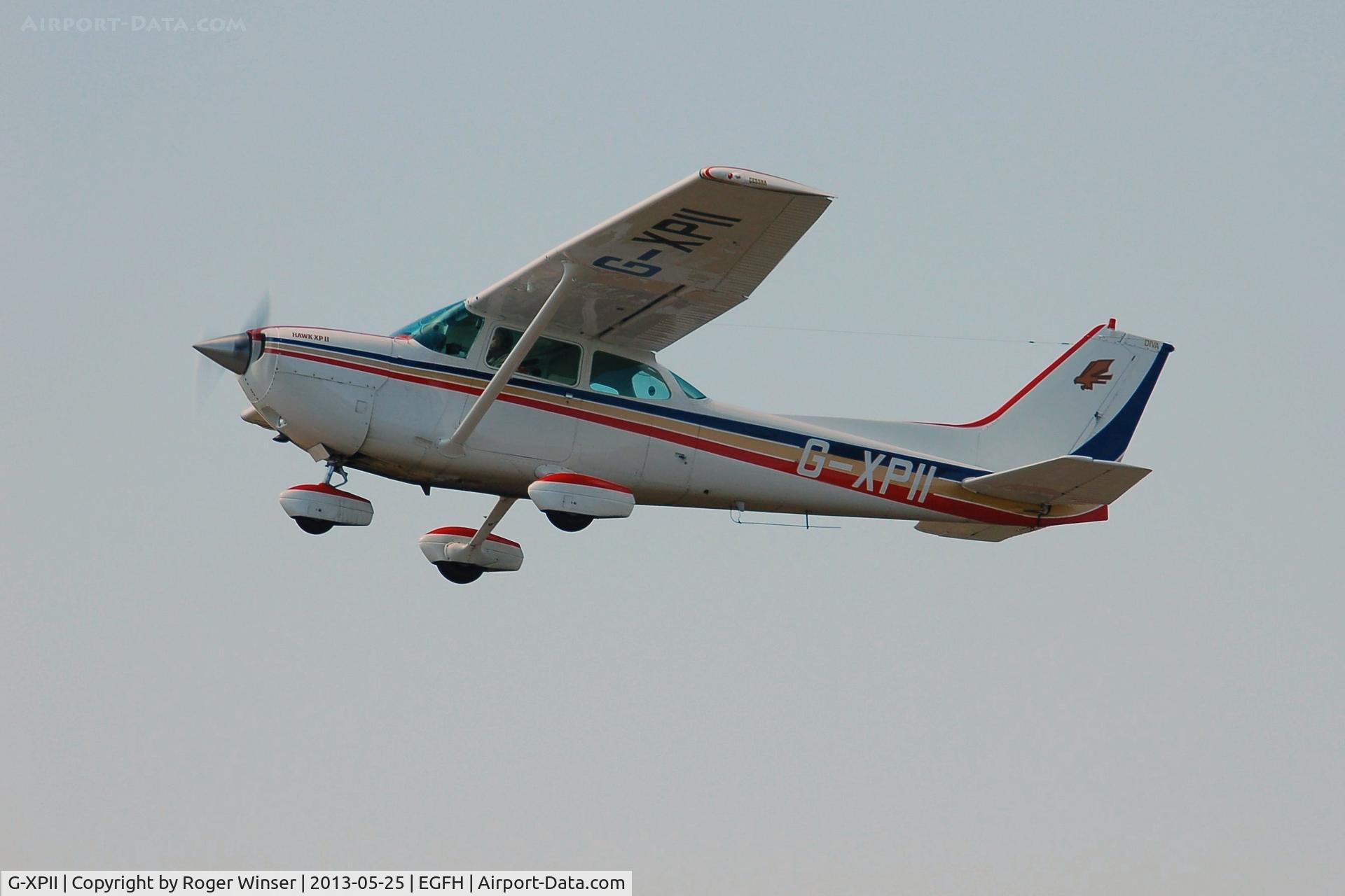 G-XPII, 1979 Cessna R172K Hawk XP C/N R1723071, Visiting Cessna Hawk XPII departing Swansea Airport.