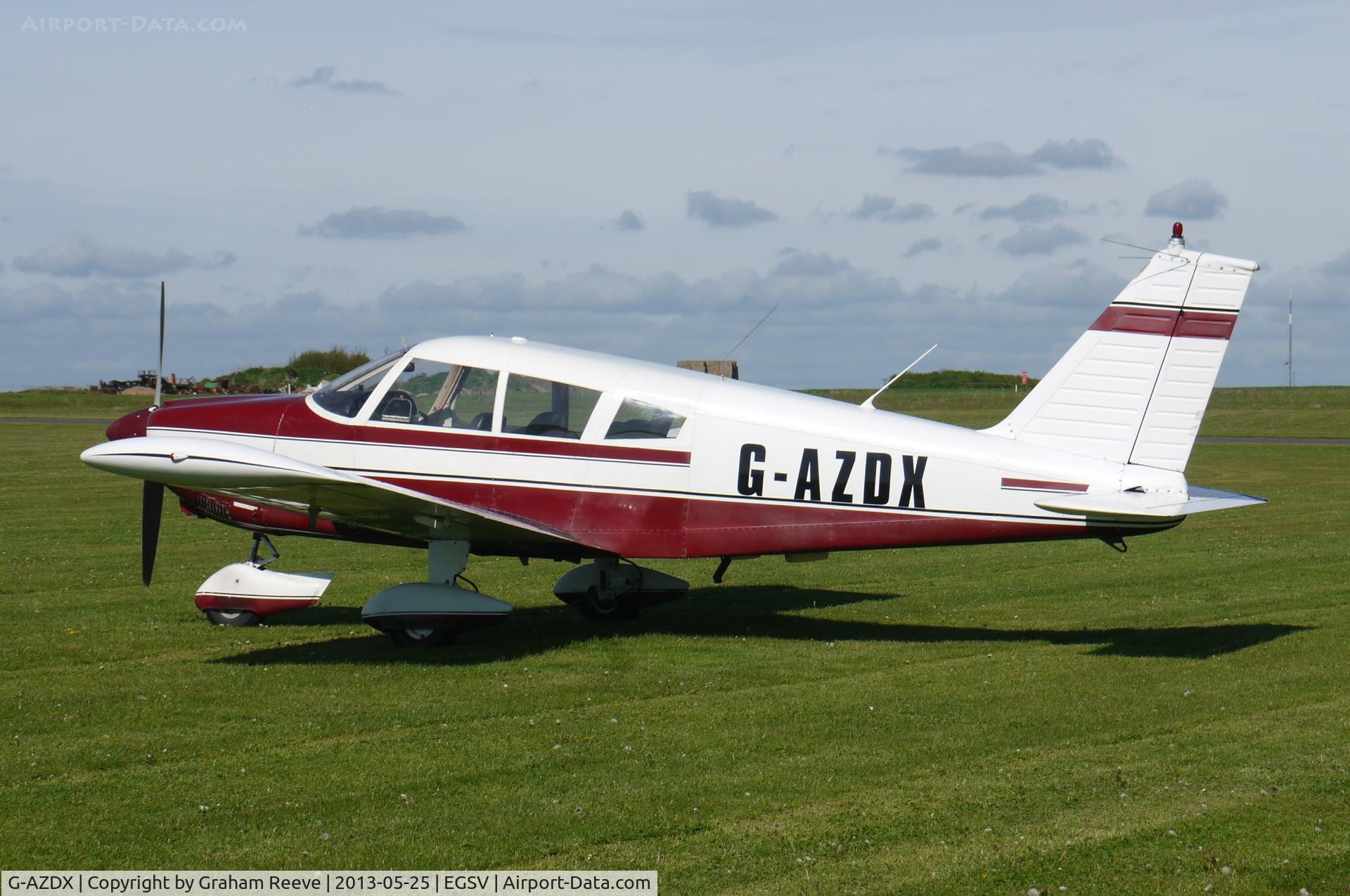 G-AZDX, 1971 Piper PA-28-180 Cherokee C/N 28-7105186, Parked at Old Buckenham.