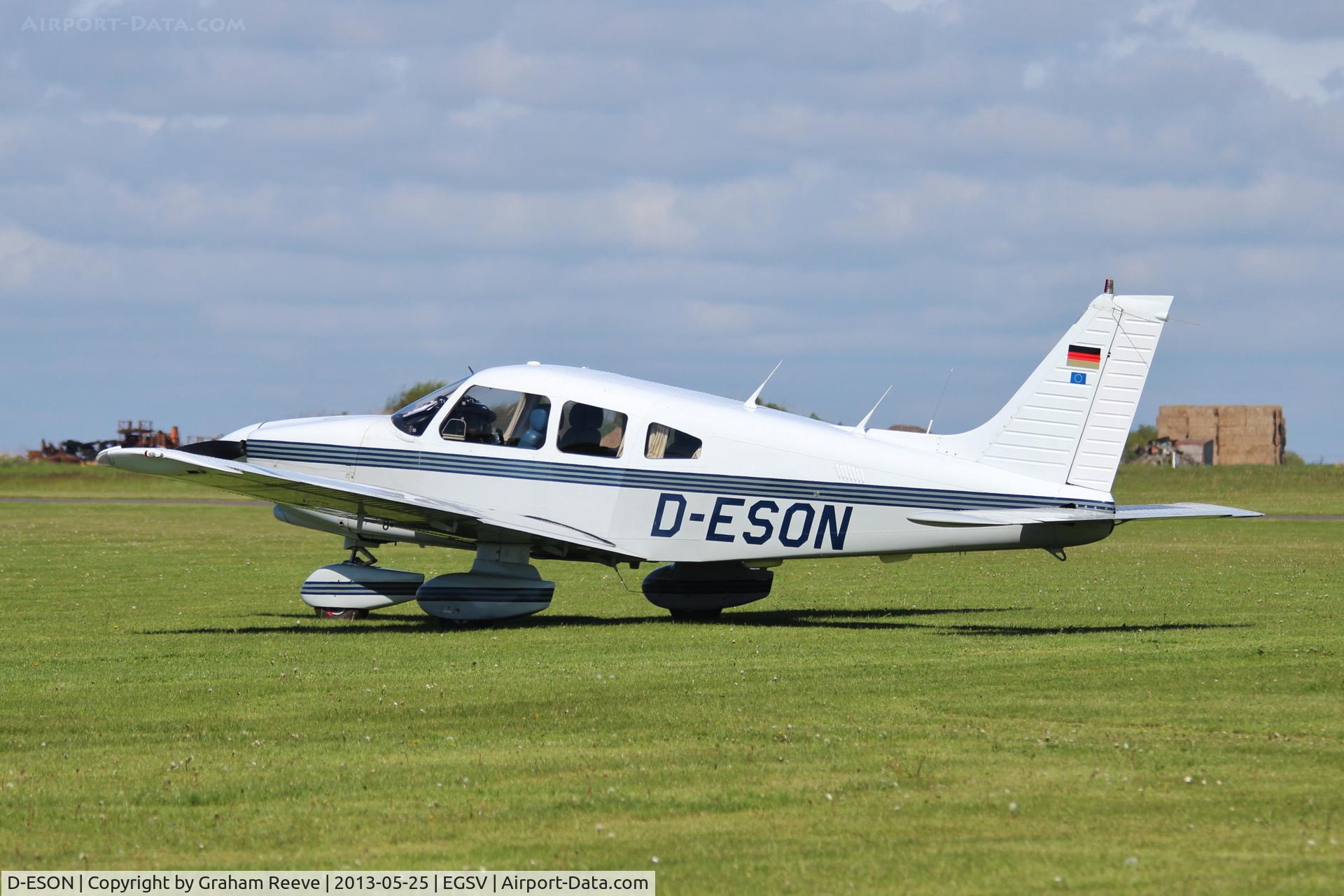 D-ESON, Piper PA-28-236 Dakota C/N 28-8611002, Parked at Old Buckenham.