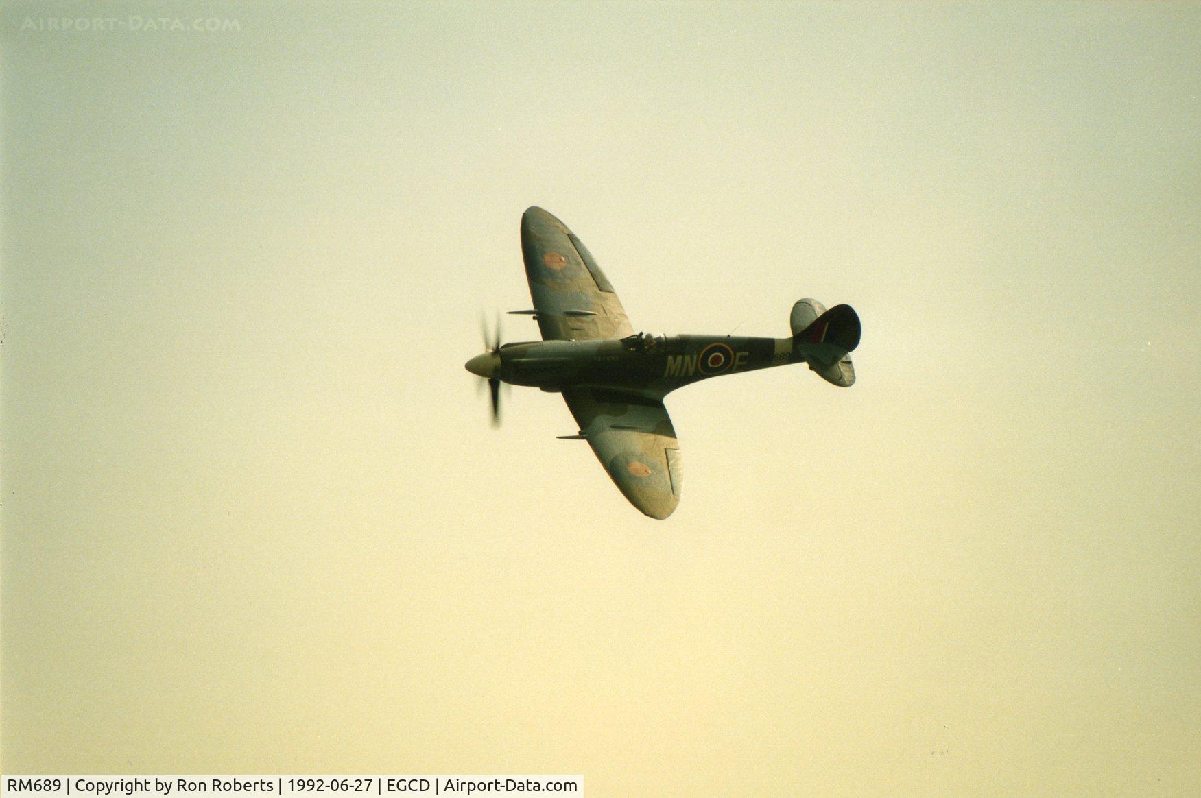 RM689, 1944 Supermarine 379 Spitfire F.XIVc C/N 6S/432263, Taken at Woodford Airshow minutes before it's loss.