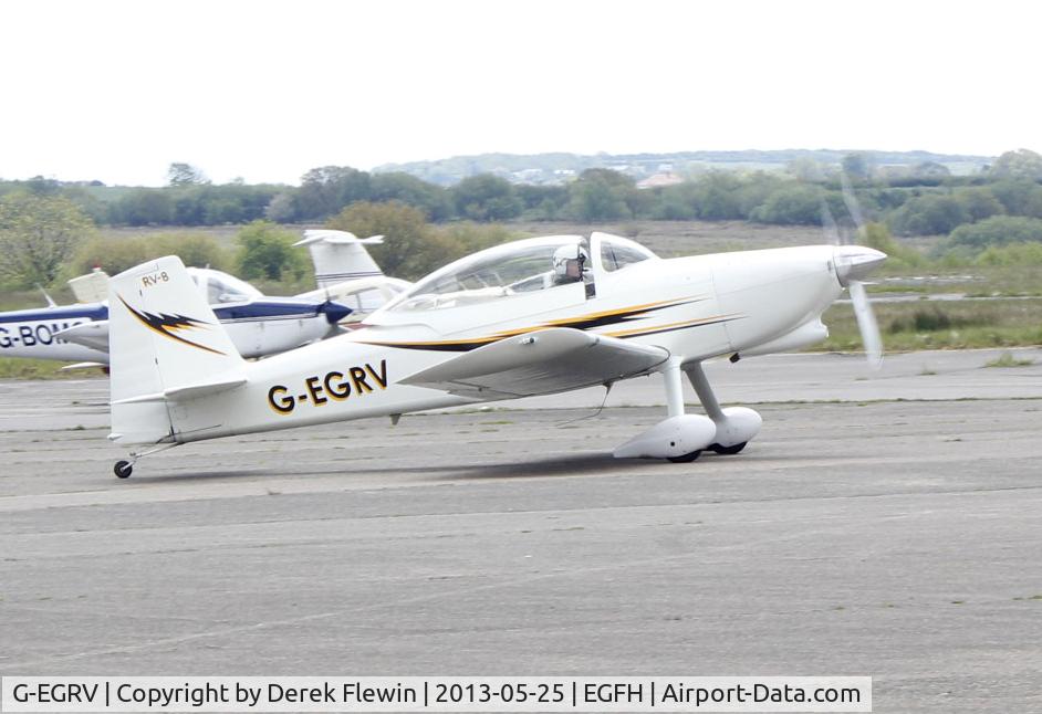 G-EGRV, 2007 Vans RV-8 C/N PFA 303-13639, EGFH resident.