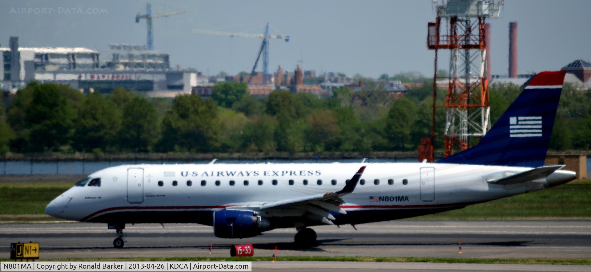 N801MA, 2004 Embraer 170SU (ERJ-170-100SU) C/N 17000012, Landing DCA