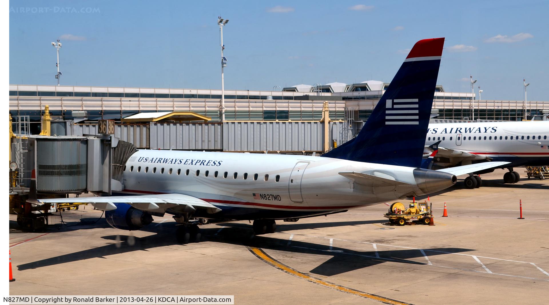 N827MD, 2005 Embraer 170SU (ERJ-170-100SU) C/N 17000047, Gate DCA