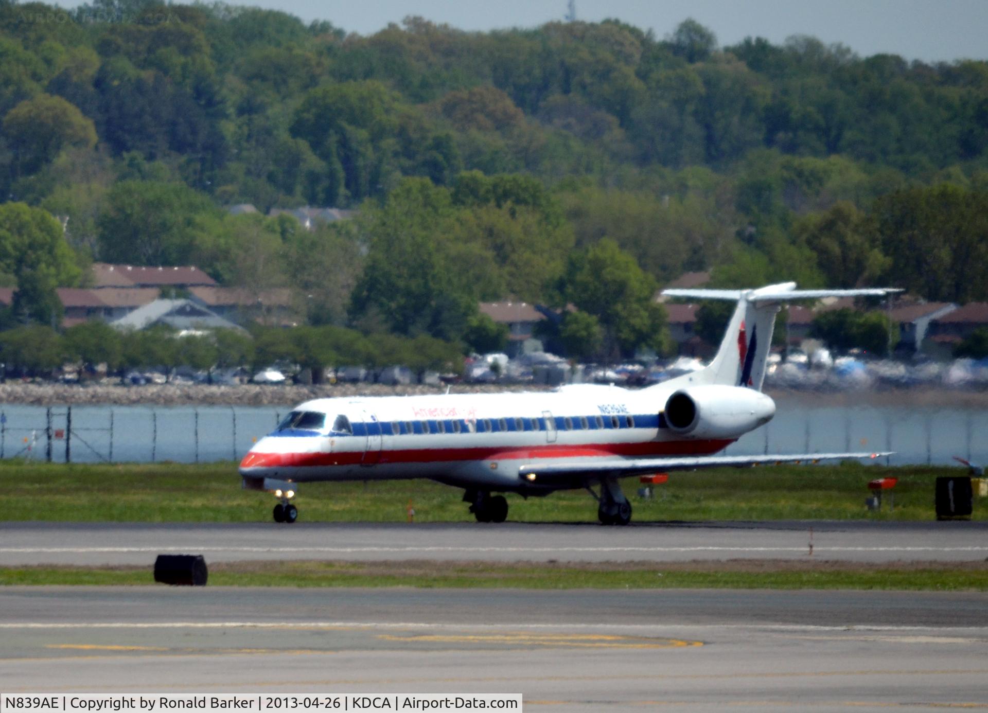 N839AE, 2002 Embraer ERJ-140LR (EMB-135KL) C/N 145653, Takeoff DCA