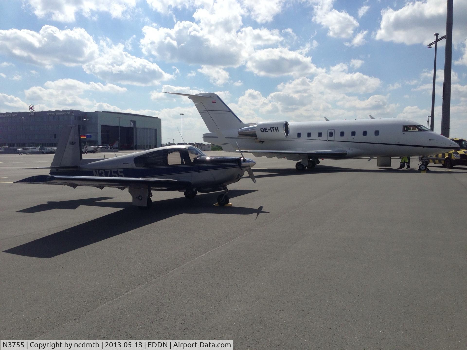 N3755, 1964 Mooney M20E C/N 276, Parked in Nuremburg, Germany.