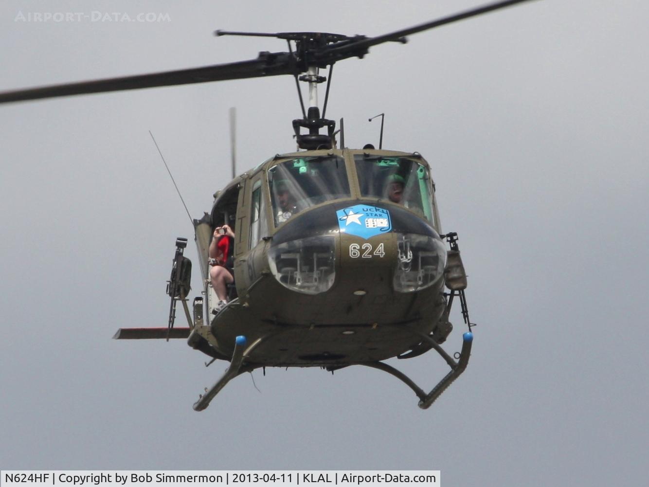 N624HF, 1966 Bell UH-1D Iroquois C/N 8819, Taking rides at Sun N Fun 2013 - Lakeland, FL