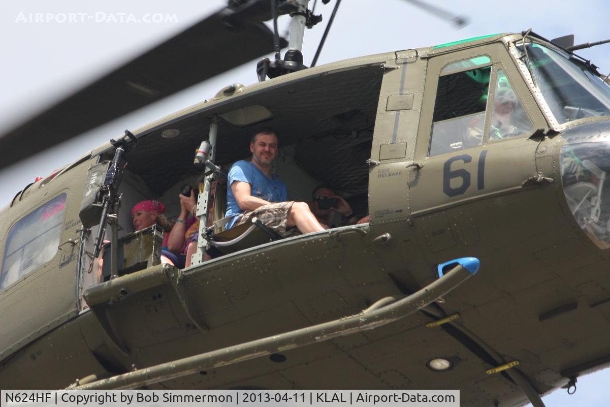 N624HF, 1966 Bell UH-1D Iroquois C/N 8819, Taking rides at Sun N Fun 2013 - Lakeland, FL