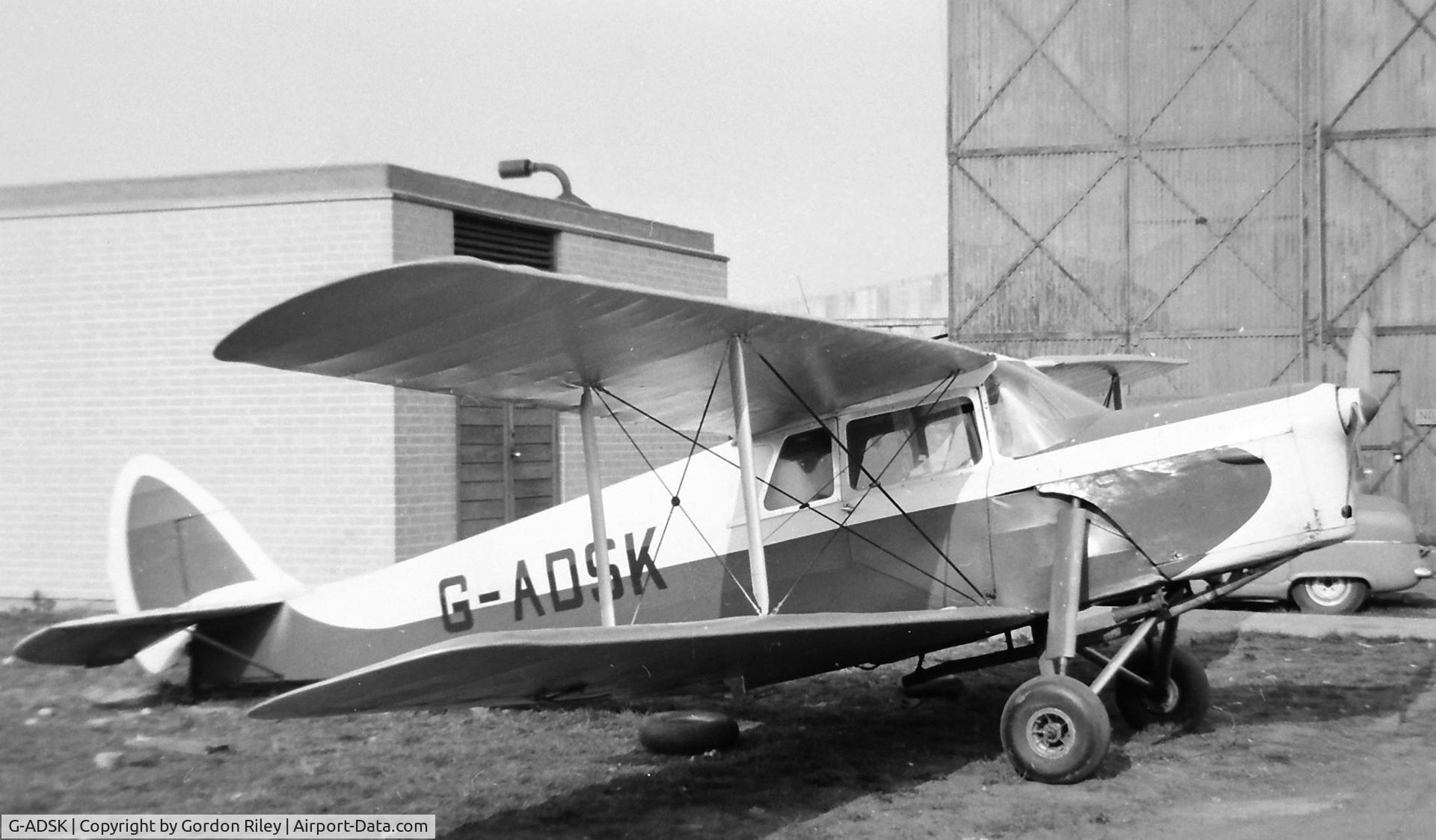 G-ADSK, 1936 De Havilland DH.87B Hornet Moth C/N 8091, G-ADSK at Baginton, Coventry, March 1965
