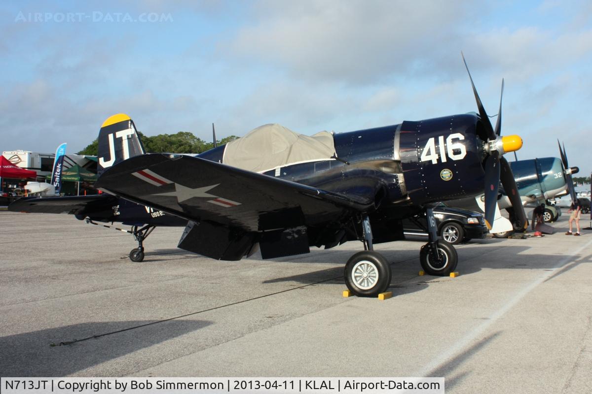 N713JT, 1945 Vought F4U-4B Corsair C/N 97143, Sun N Fun 2013 - Lakeland, FL