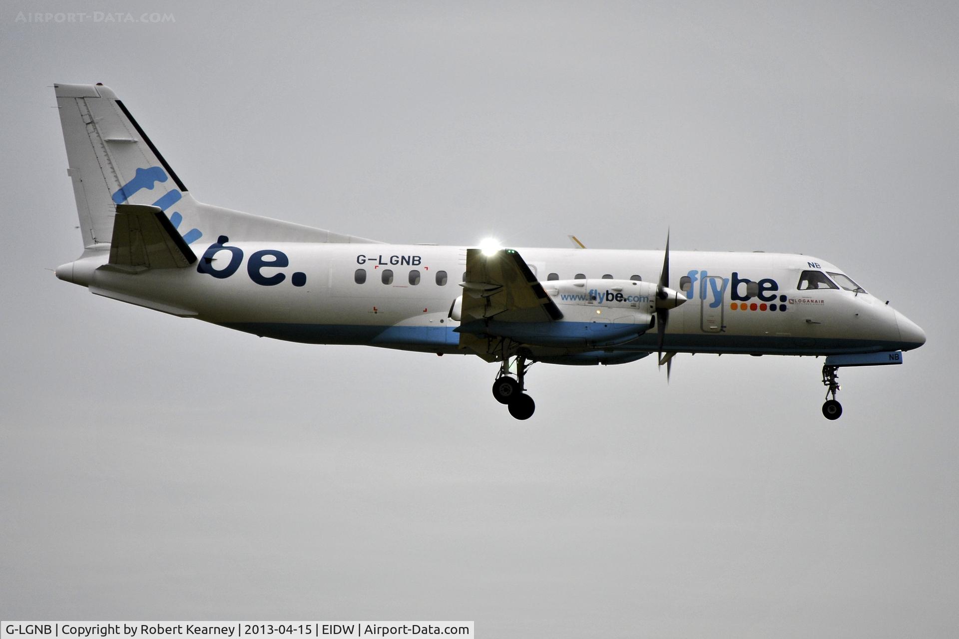 G-LGNB, 1990 Saab SF340B C/N 340B-216, On short finals for r/w 16
