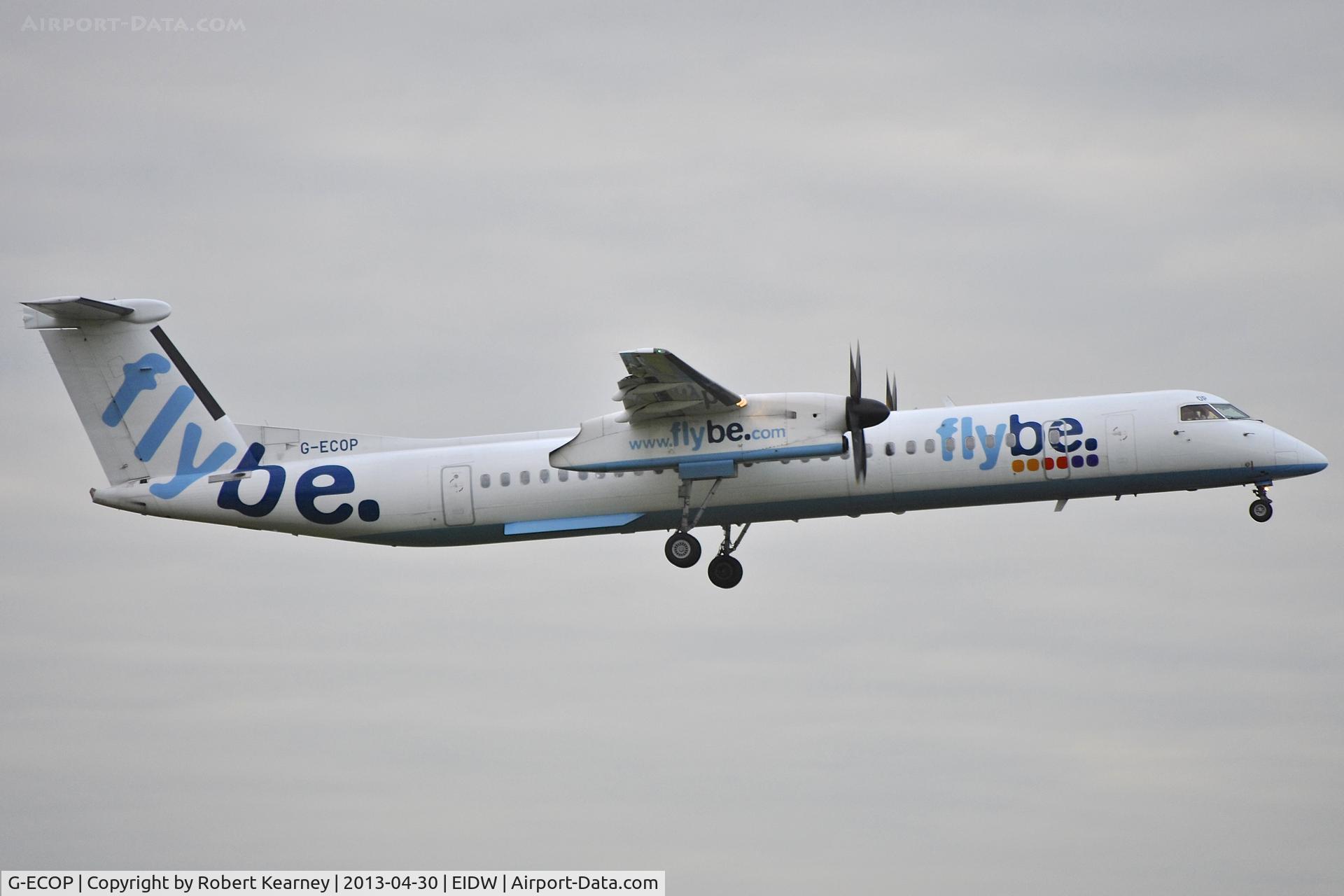 G-ECOP, 2009 De Havilland Canada DHC-8-402Q Dash 8 C/N 4242, On short finals for r/w 10
