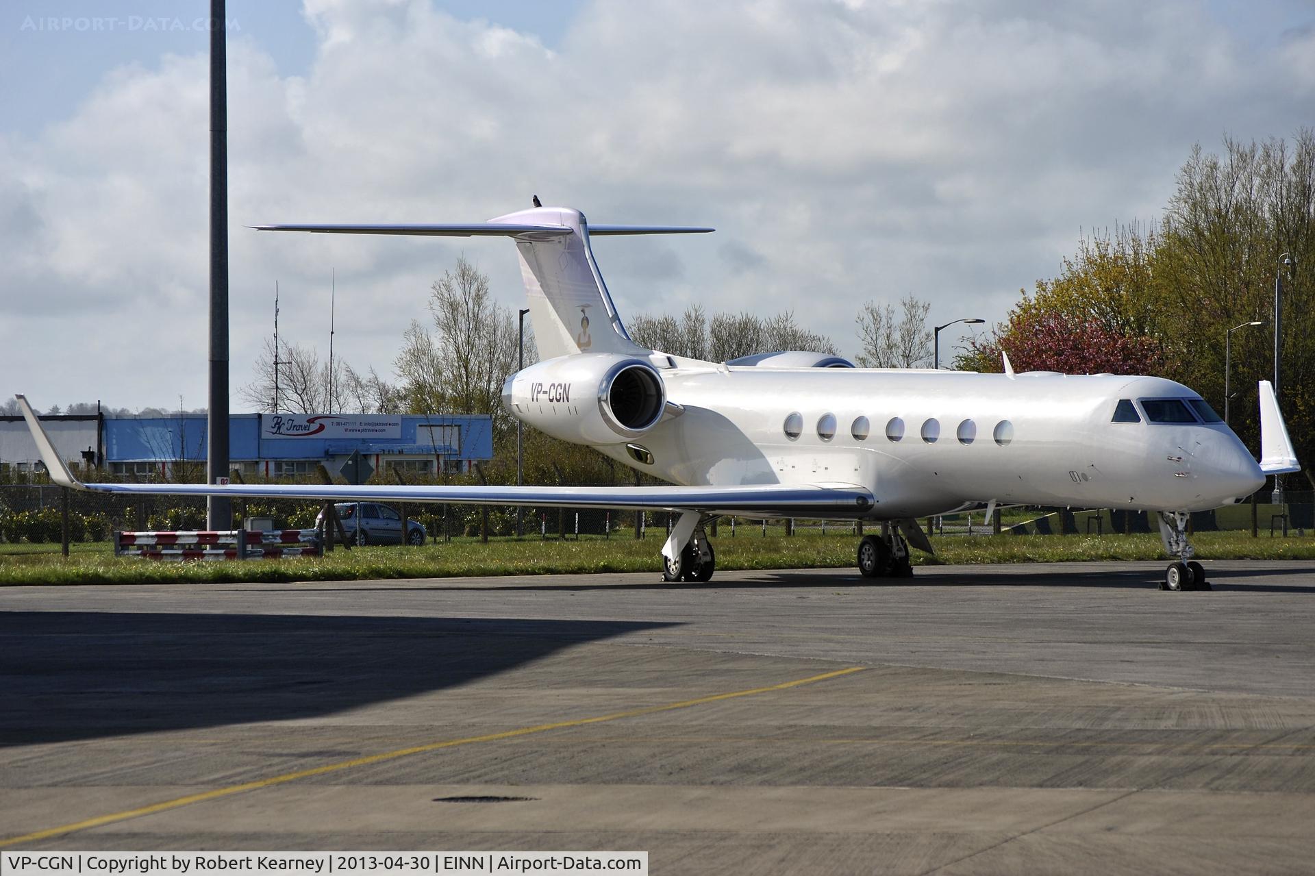 VP-CGN, 2007 Gulfstream Aerospace V-SP G550 C/N 5149, Parked at WestAir