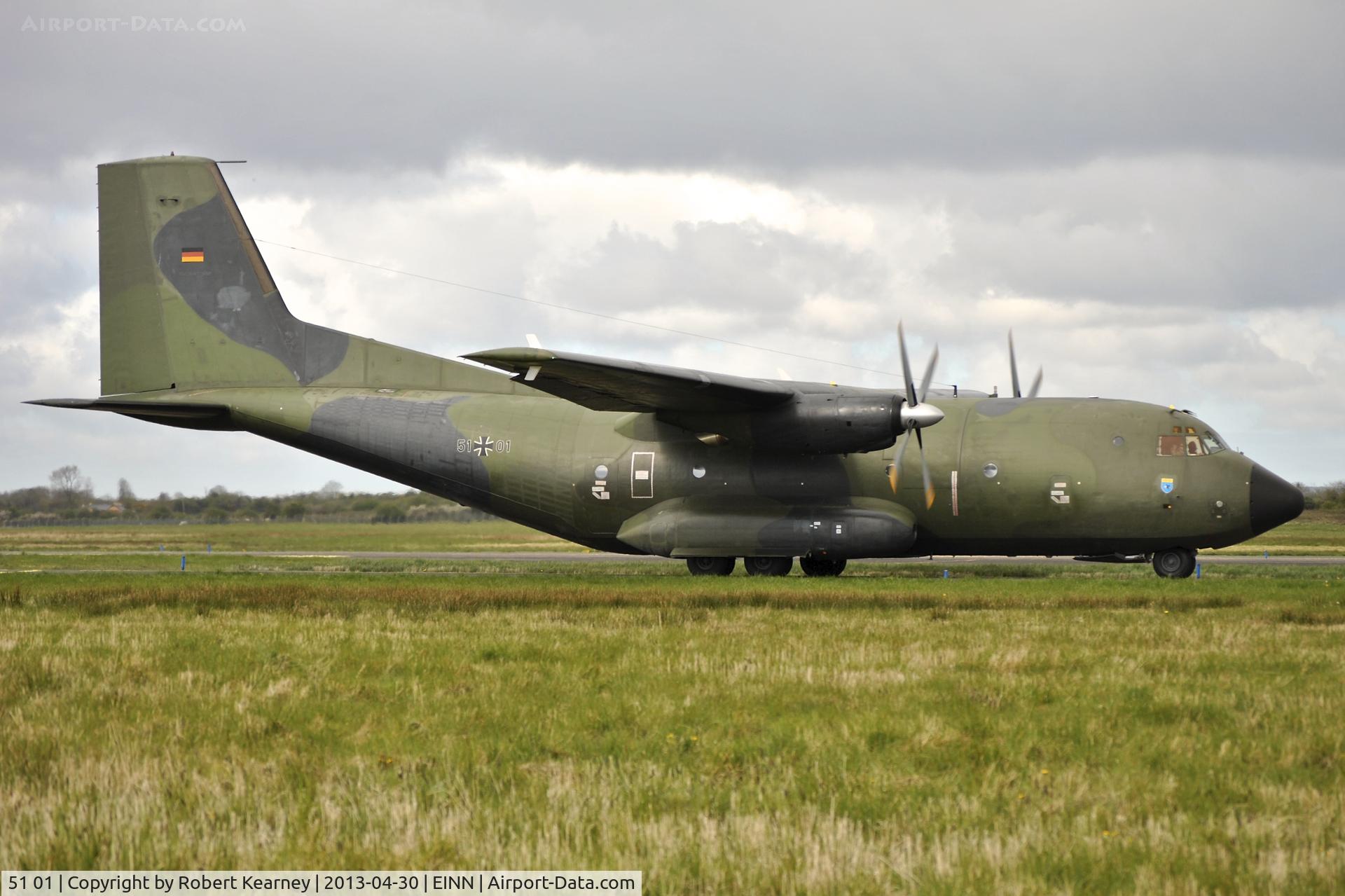 51 01, Transall C-160D C/N D138, Taxiing out for departure after an overnight stay