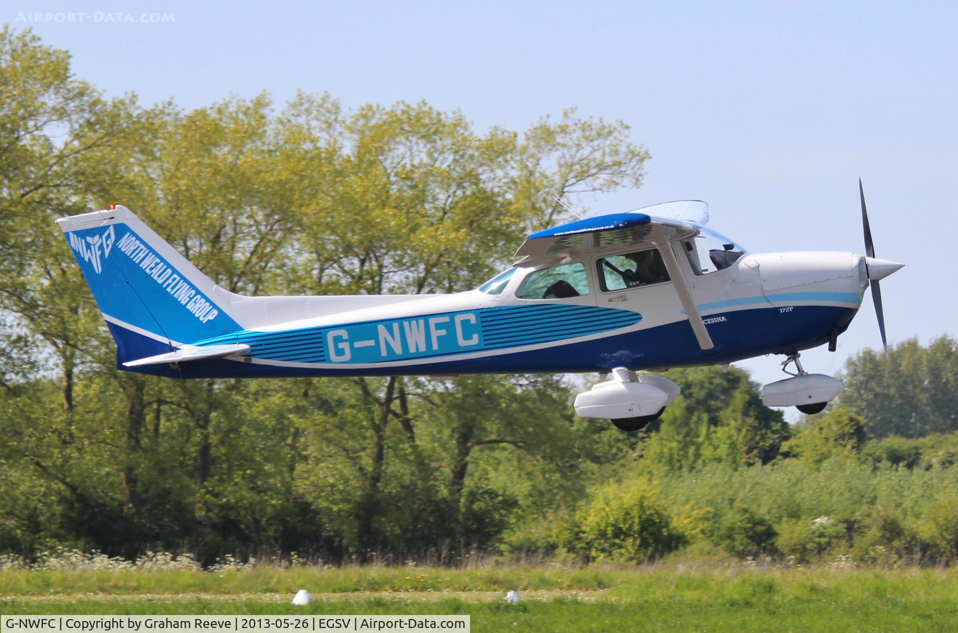 G-NWFC, 1985 Cessna 172P C/N 172-76305, Departing from Old Buckenham.