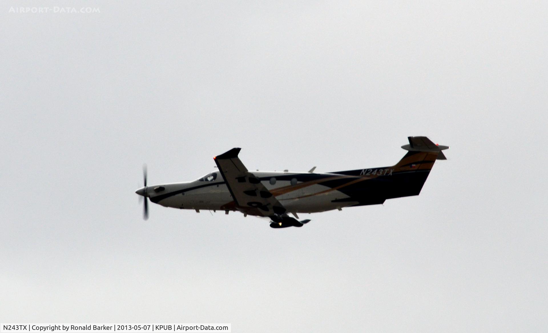 N243TX, 2012 Pilatus PC 12/47E C/N 1328, Takeoff and departure Pueblo