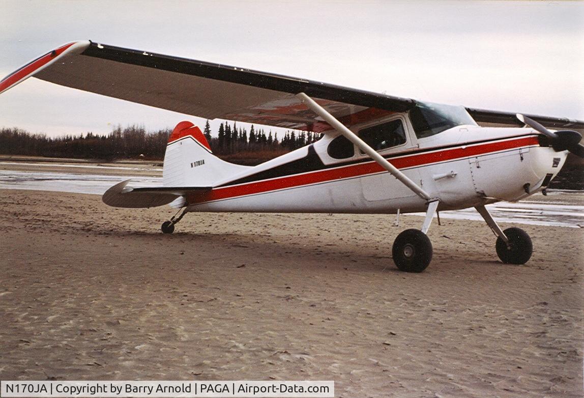 N170JA, 1952 Cessna 170B C/N 25251, On a sandbar near PAGA.
