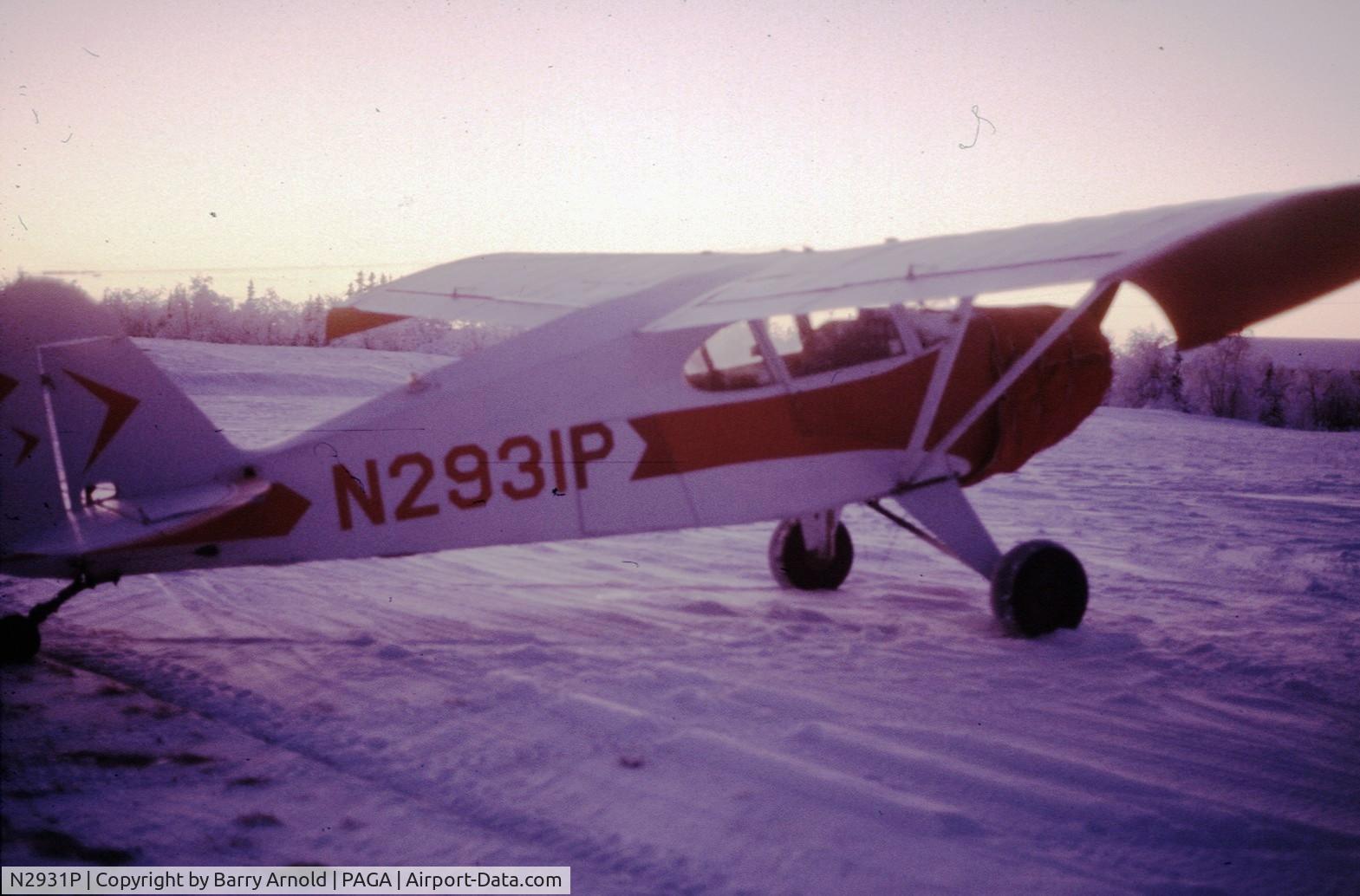 N2931P, 1955 Piper PA-22-150 C/N 22-3200, On a frozen lake near Galena, AK.