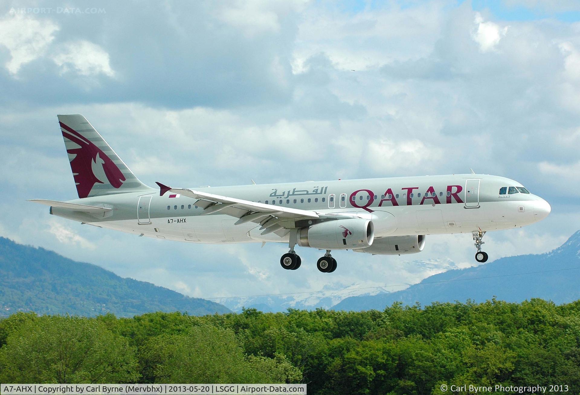 A7-AHX, 2012 Airbus A320-232 C/N 5361, Taken from the park at the 05 threshold.
