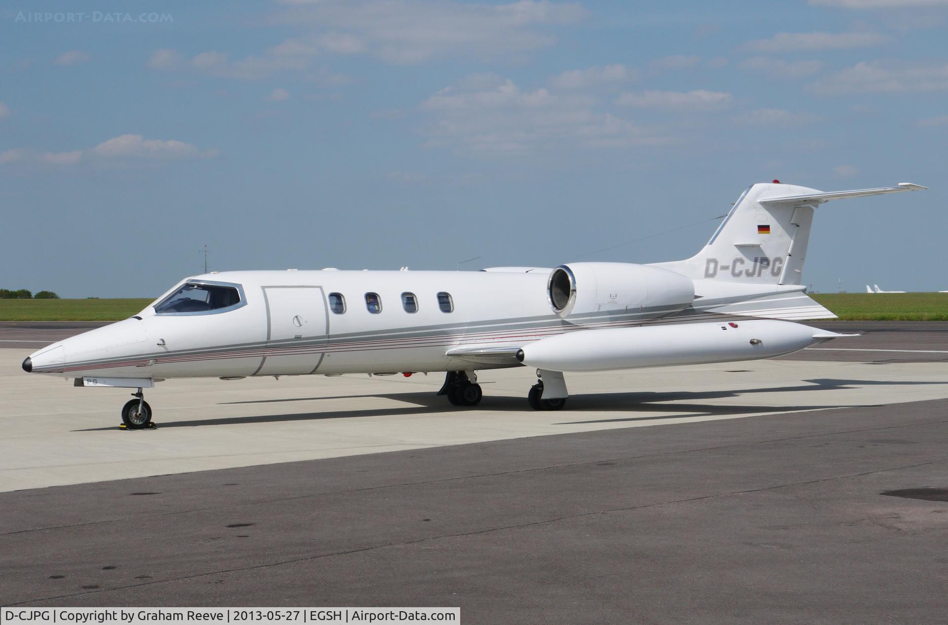 D-CJPG, 1977 Learjet 35A C/N 108, Parked in the sun at Norwich.