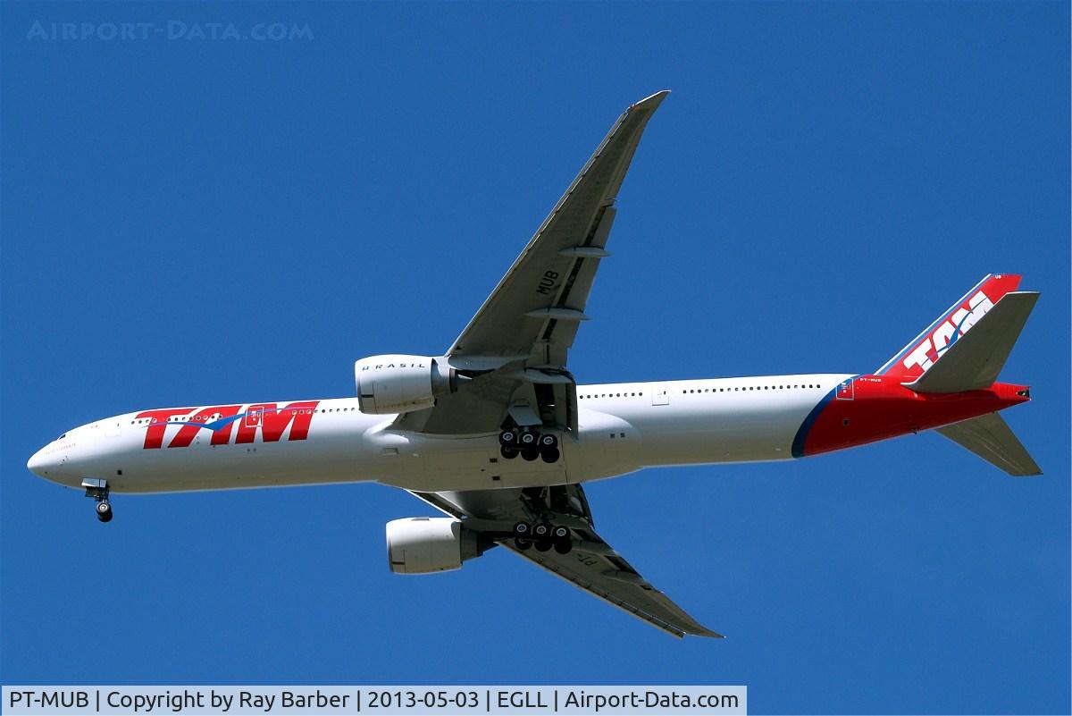 PT-MUB, 2008 Boeing 777-32W/ER C/N 37665, PT-MUB   Boeing 777-32WER [37665] (TAM Airlines) Home~G 03/05/2013