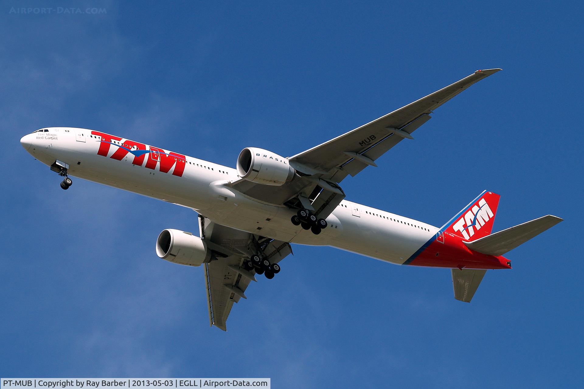 PT-MUB, 2008 Boeing 777-32W/ER C/N 37665, PT-MUB   Boeing 777-32WER [37665] (TAM Airlines) Home~G 03/05/2013