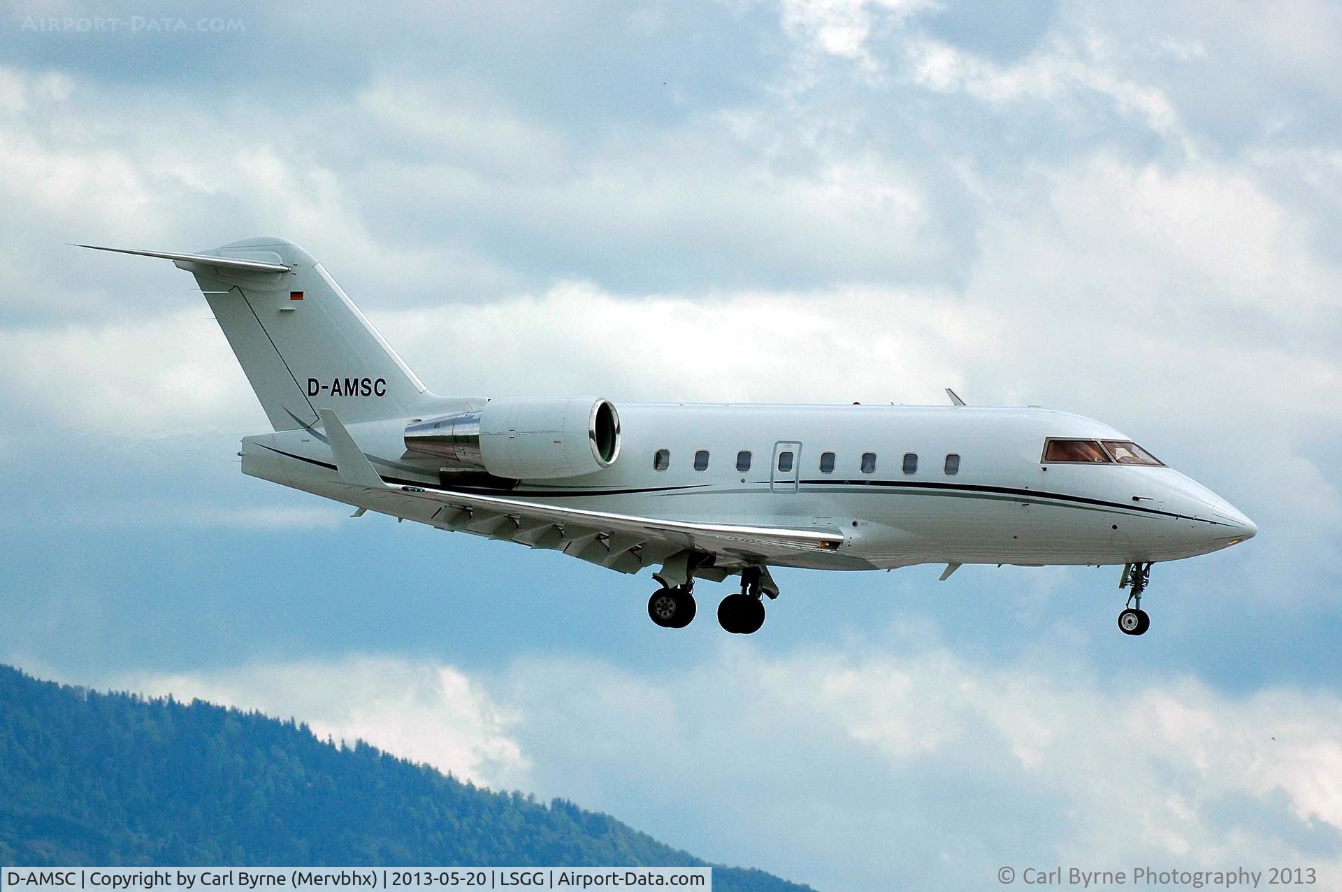 D-AMSC, 2000 Bombardier Challenger 604 (CL-600-2B16) C/N 5464, Taken from the park at the 05 threshold.