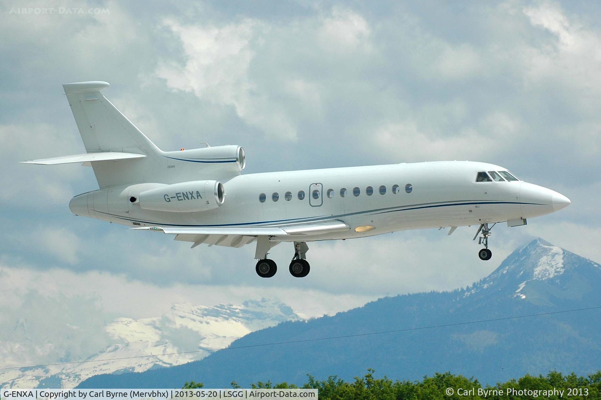 G-ENXA, 2010 Dassault Falcon 900EX C/N 219, Taken from the park at the 05 threshold.