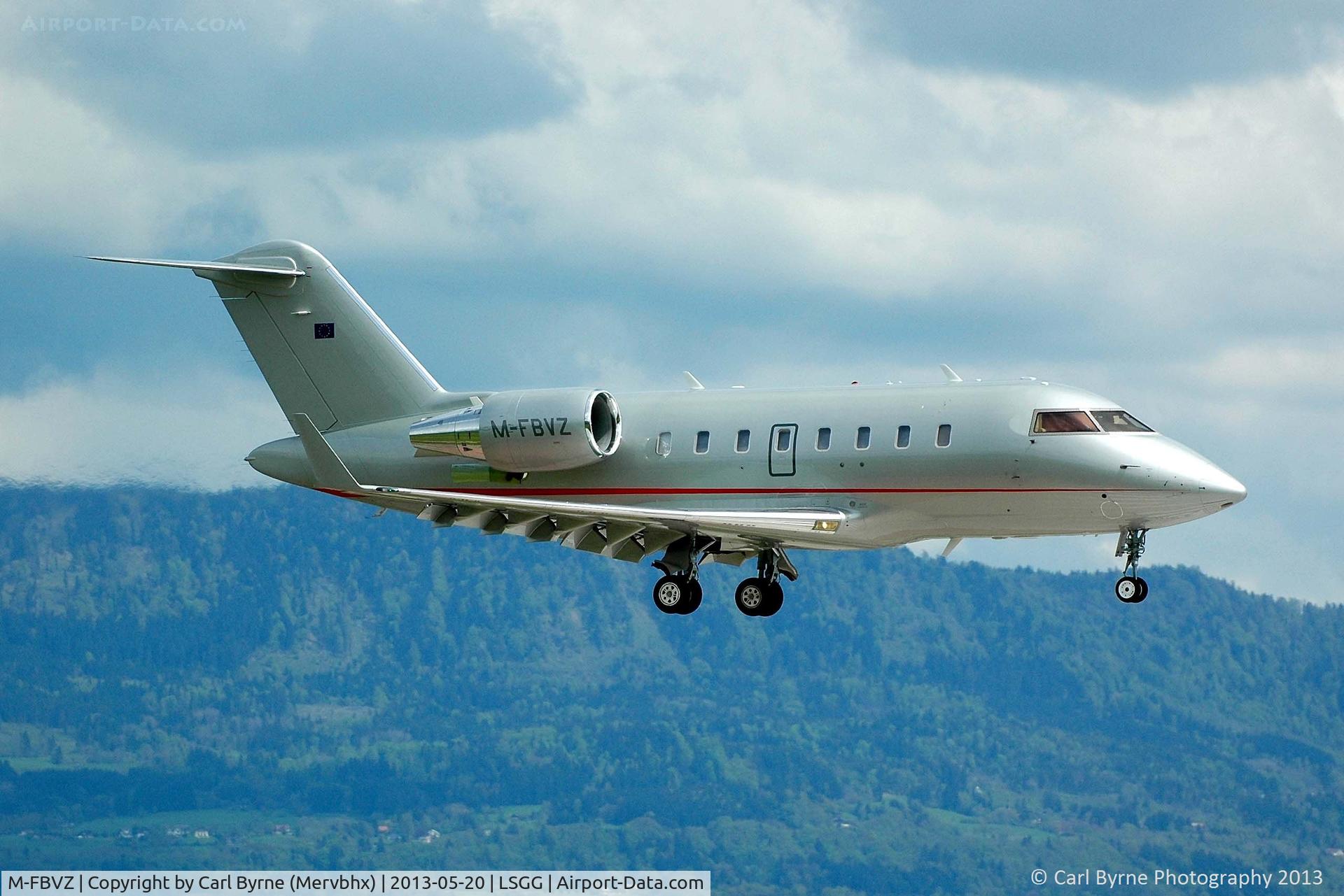 M-FBVZ, 2007 Bombardier Challenger 605 (CL-600-2B16) C/N 5704, Taken from the park at the 05 threshold.