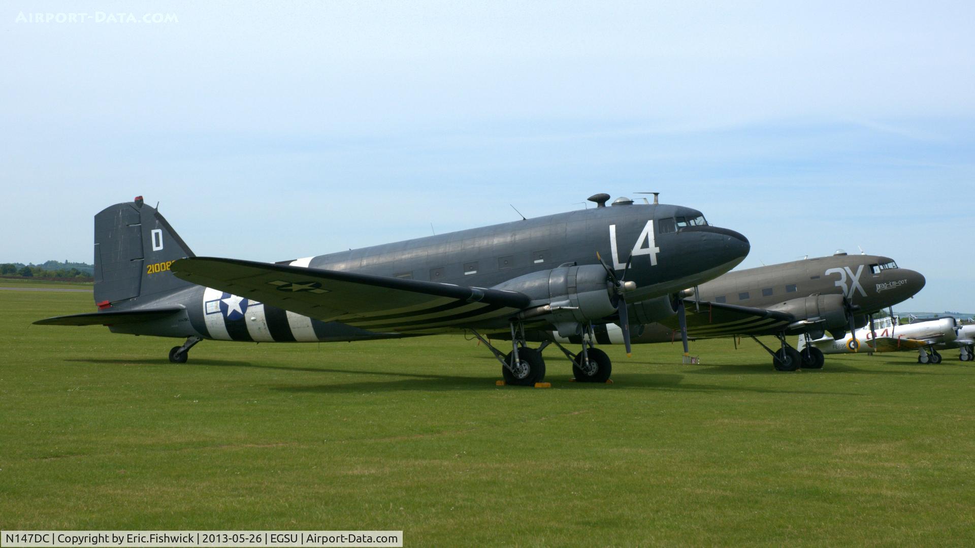 N147DC, 1943 Douglas C-47A-75-DL Skytrain C/N 19347, 5. N147DC Dakota pair on the flightline at the IWM Spring Airshow, May 2013.