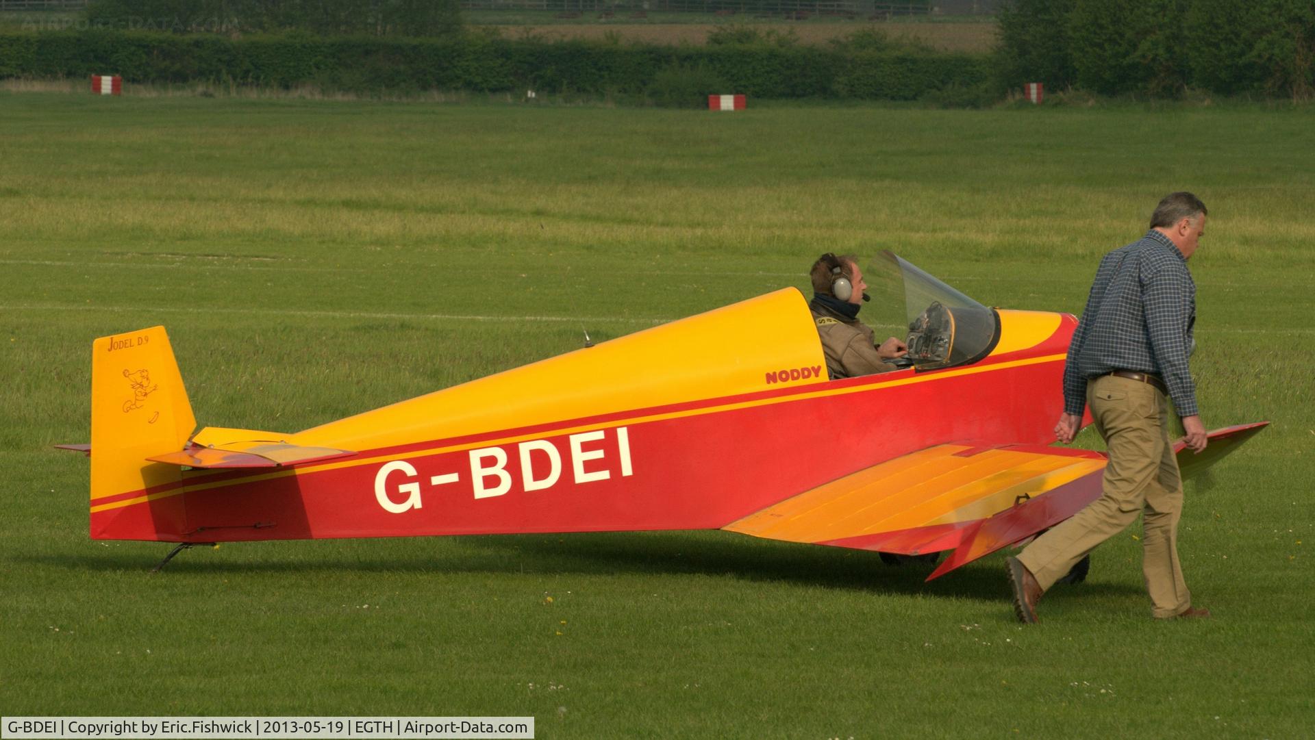 G-BDEI, 1977 Jodel D-9 Bebe C/N PFA 936, 2. G-BDEI at Shuttleworth Flying Day and LAA Party in the Park, May 2013.