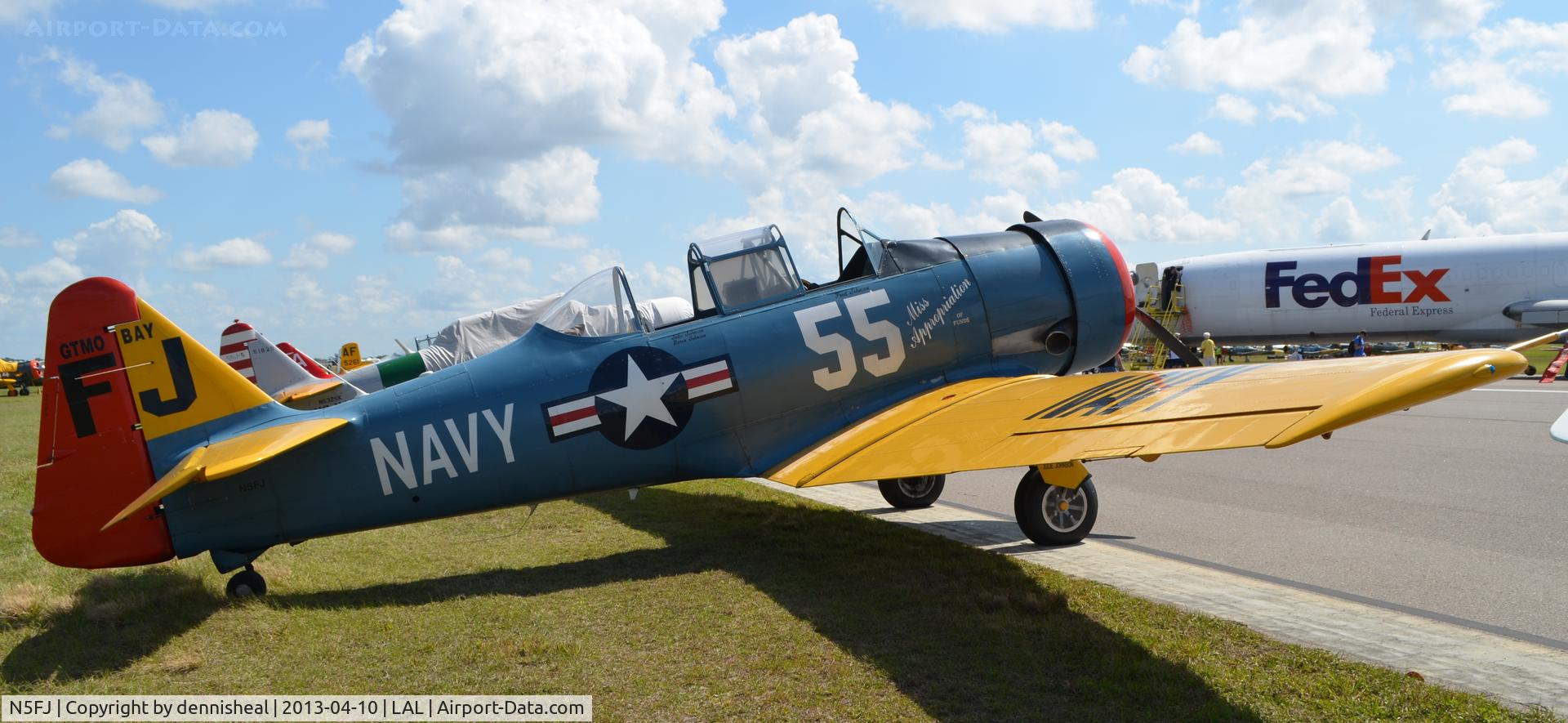 N5FJ, North American AT-6 C/N 88-14705, NORTH AMERICAN AT-6 AT SUN N FUN