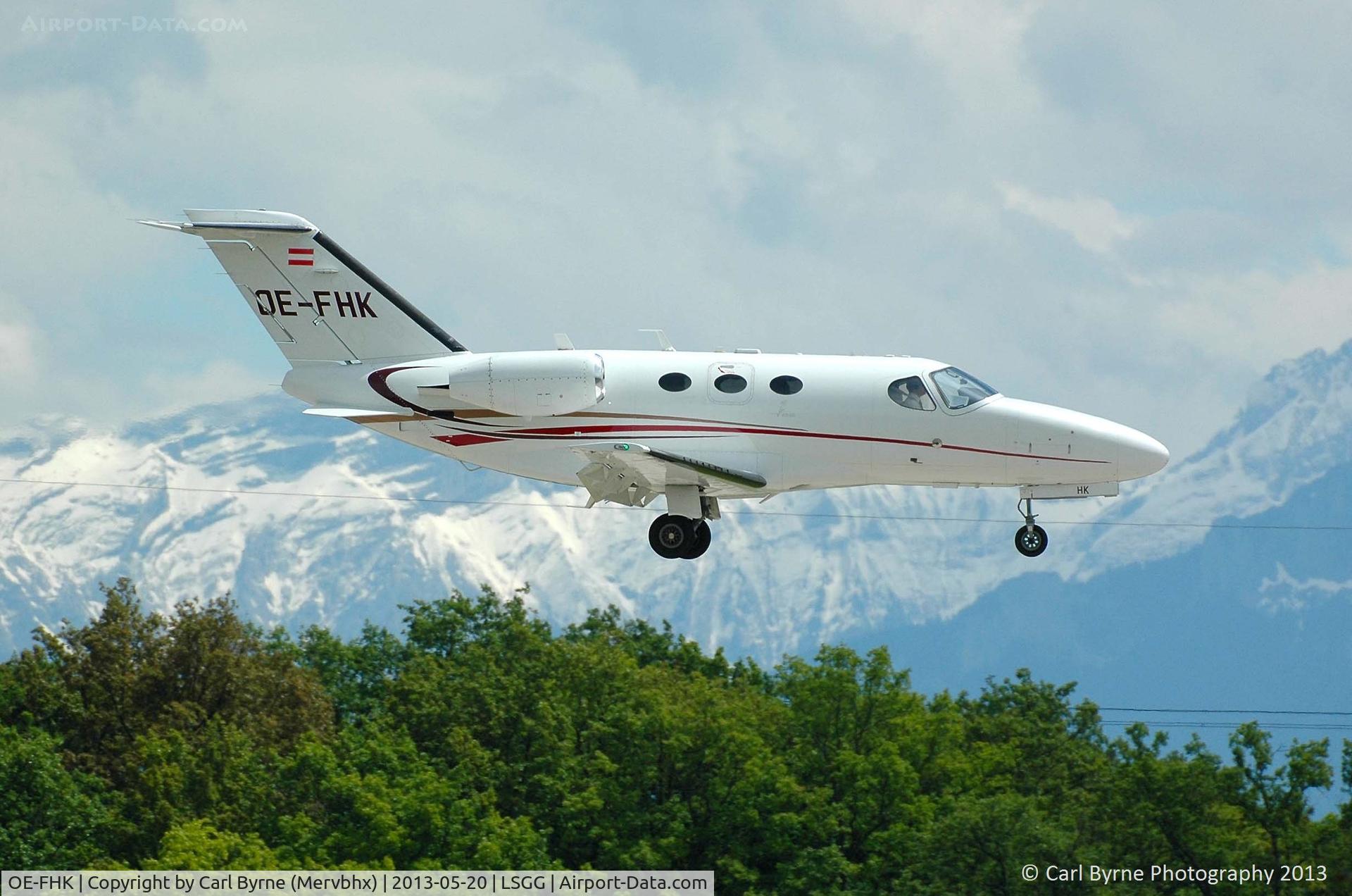 OE-FHK, 2010 Cessna 510 Citation Mustang Citation Mustang C/N 510-0315, Taken from the park at the 05 threshold.