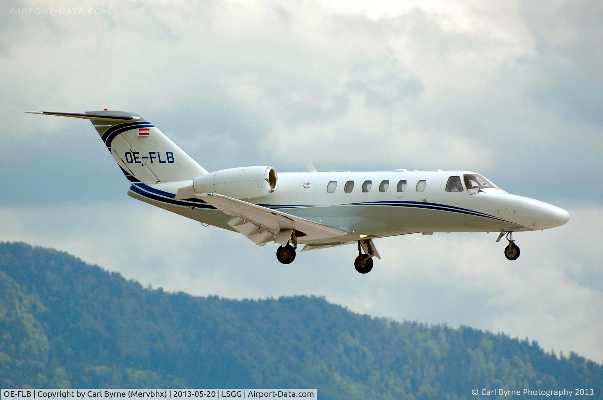 OE-FLB, 2007 Cessna 525A CitationJet CJ2+ C/N 525A0369, Taken from the park at the 05 threshold.