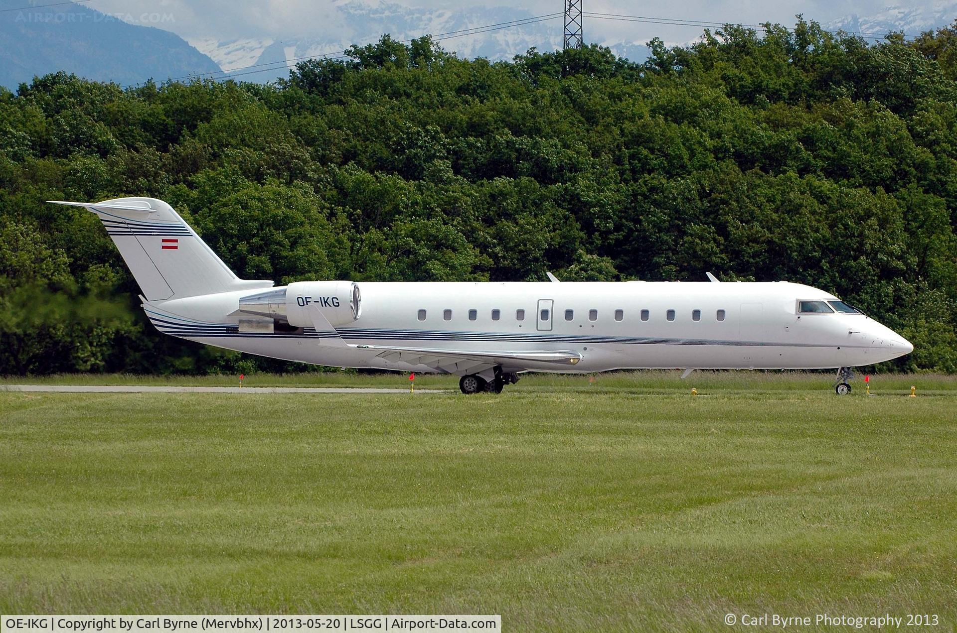 OE-IKG, 2006 Bombardier Challenger 850 (CL-600-2B19 ) C/N 8063, Taken from the park at the 05 threshold.