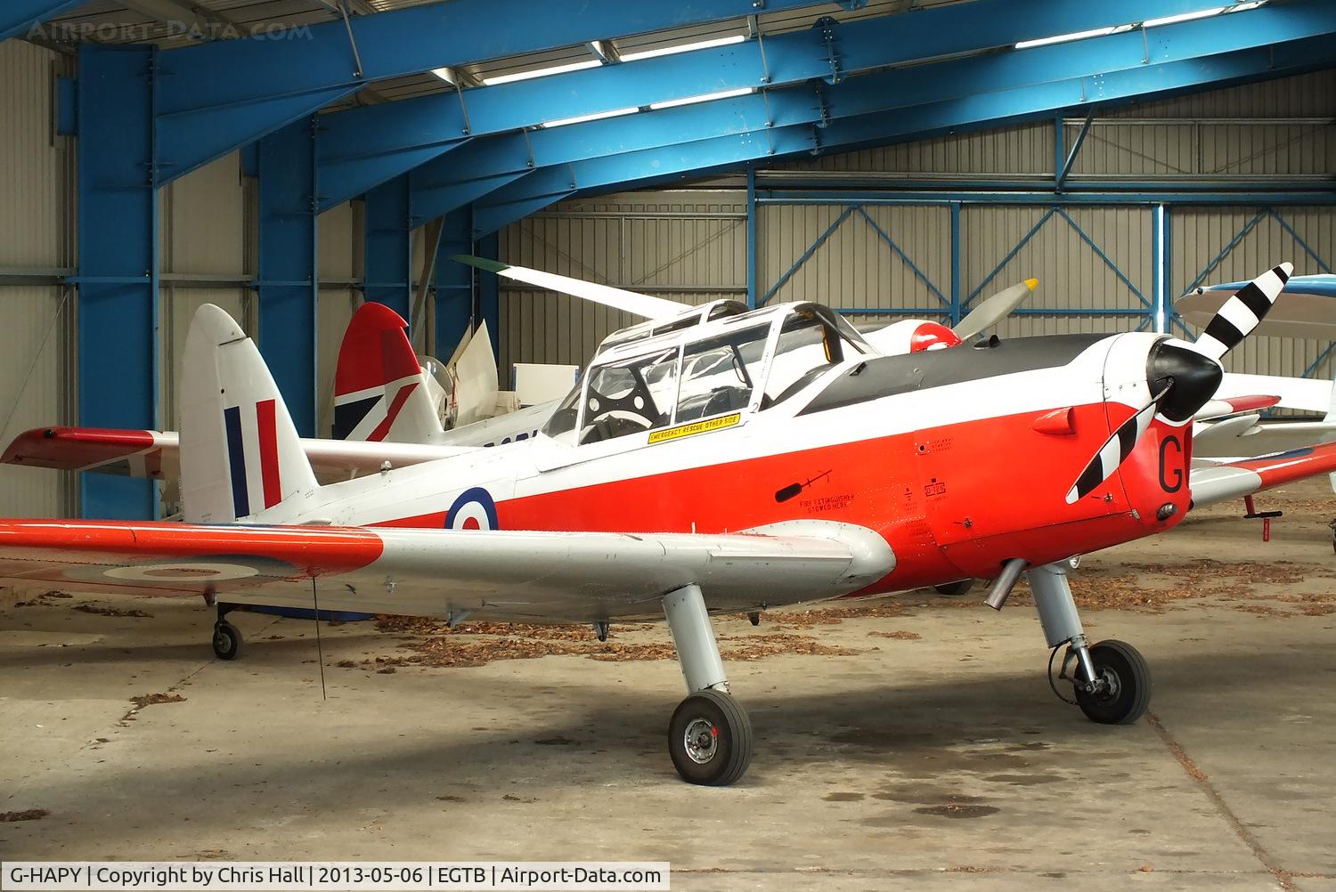 G-HAPY, 1952 De Havilland DHC-1 Chipmunk T.10 C/N C1/0697, wearing its former RAF markings WP803