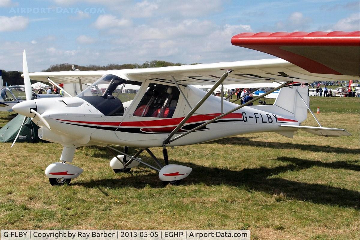 G-FLBY, 2013 Comco Ikarus C42 FB100 Bravo C/N 1302-7239, Comco Ikarus C-42 Cyclone FB100 Bravo [1302-7239] Popham~G 05/05/2013