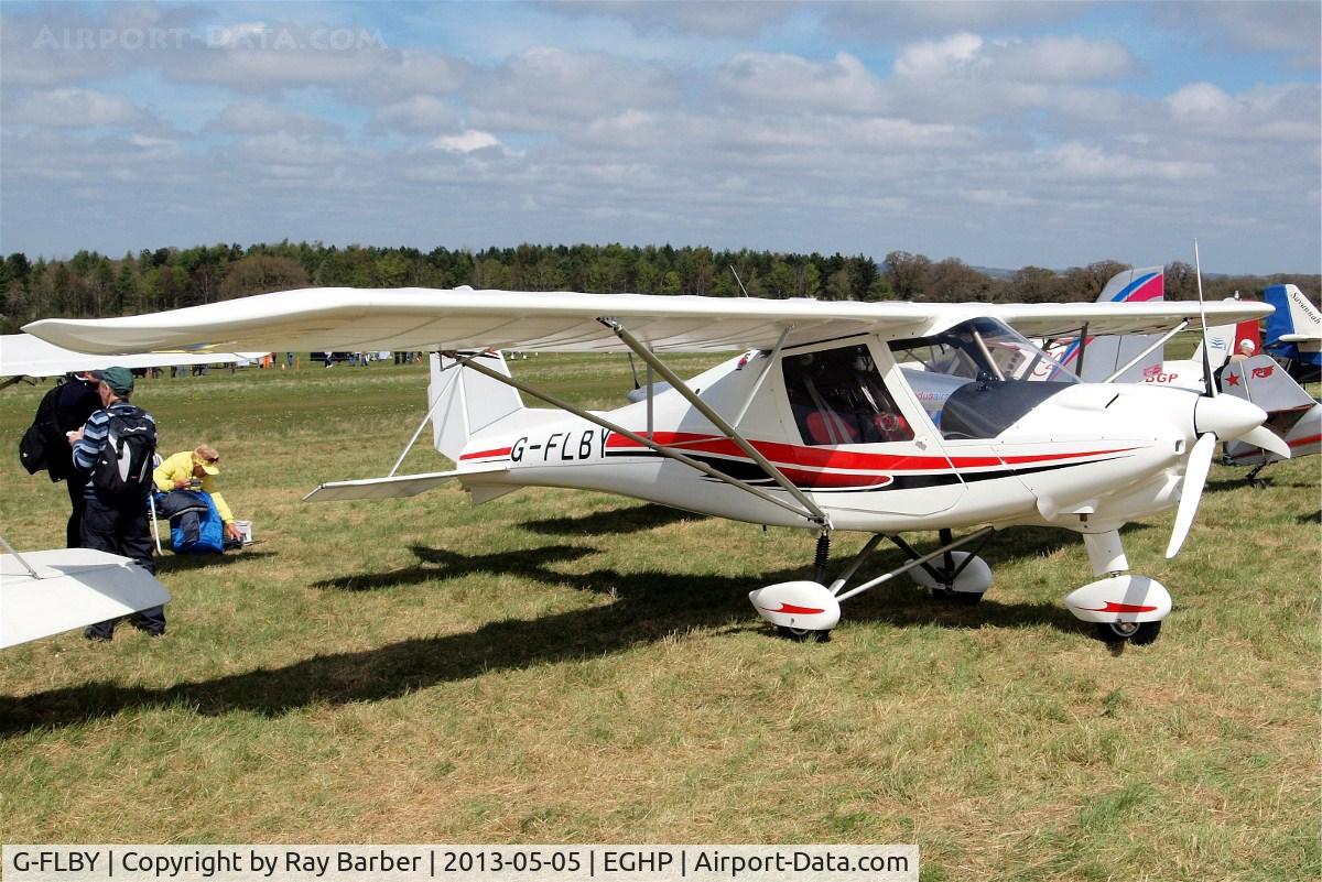 G-FLBY, 2013 Comco Ikarus C42 FB100 Bravo C/N 1302-7239, G-FLBY Comco Ikarus C-42 Cyclone FB100 Bravo [1302-7239] Popham~G 05/05/2013