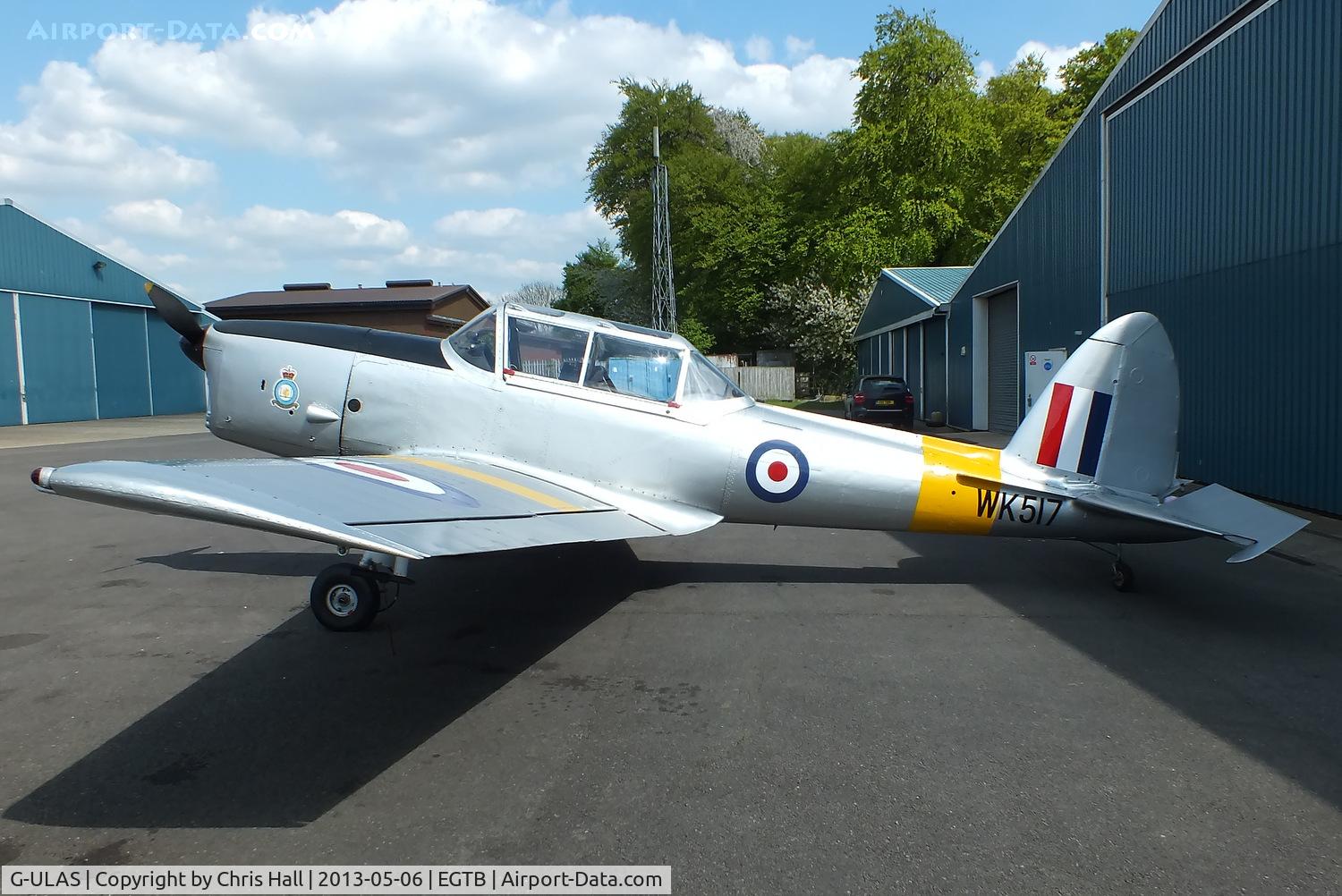 G-ULAS, 1952 De Havilland DHC-1 Chipmunk T.10 C/N C1/0554, wearing its former RAF markings WK517