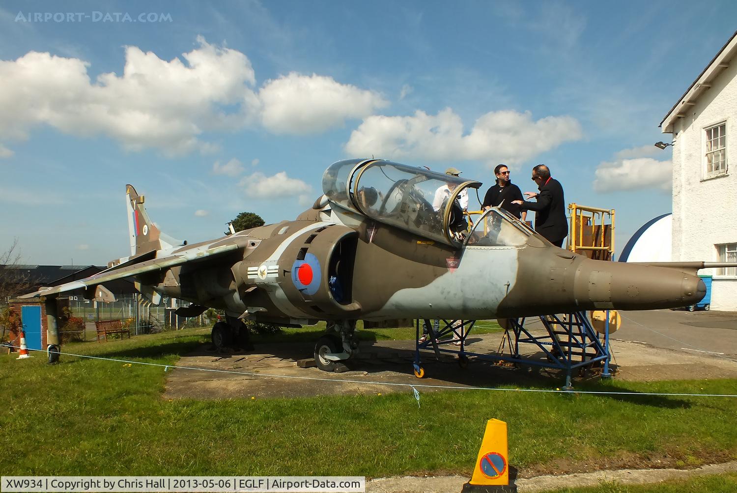 XW934, 1973 Hawker Siddeley Harrier T.4 C/N 212017, at the Farnborough Air Sciences Trust museum