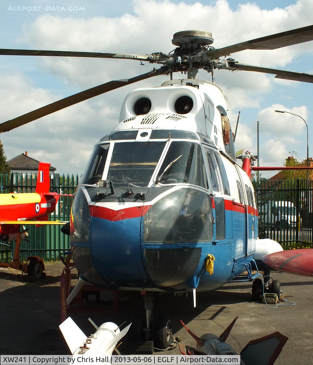 XW241, 1968 Aerospatiale SA-330E Puma HC-1 C/N 08 (prototype), at the Farnborough Air Sciences Trust museum