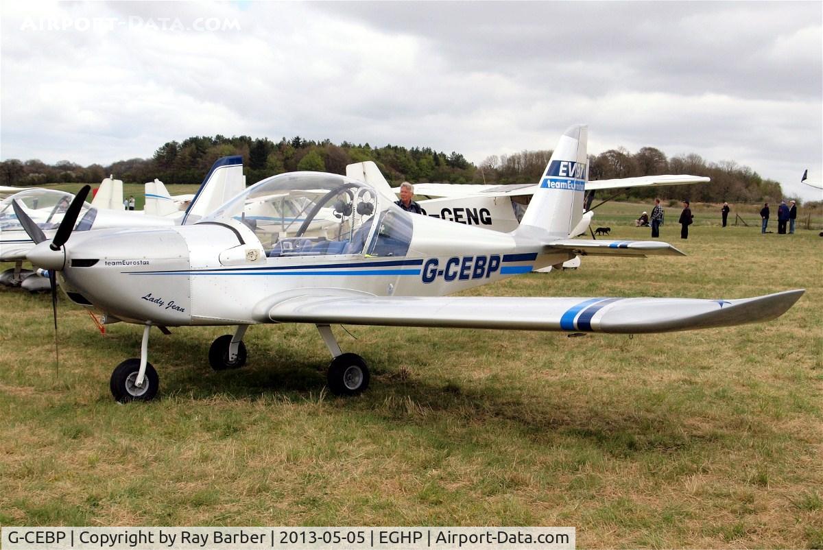 G-CEBP, 2006 Aerotechnik EV-97 Eurostar C/N 2825, Aerotechnik EV-97 Eurostar [2006-2825] Popham~G 05/05/2013
